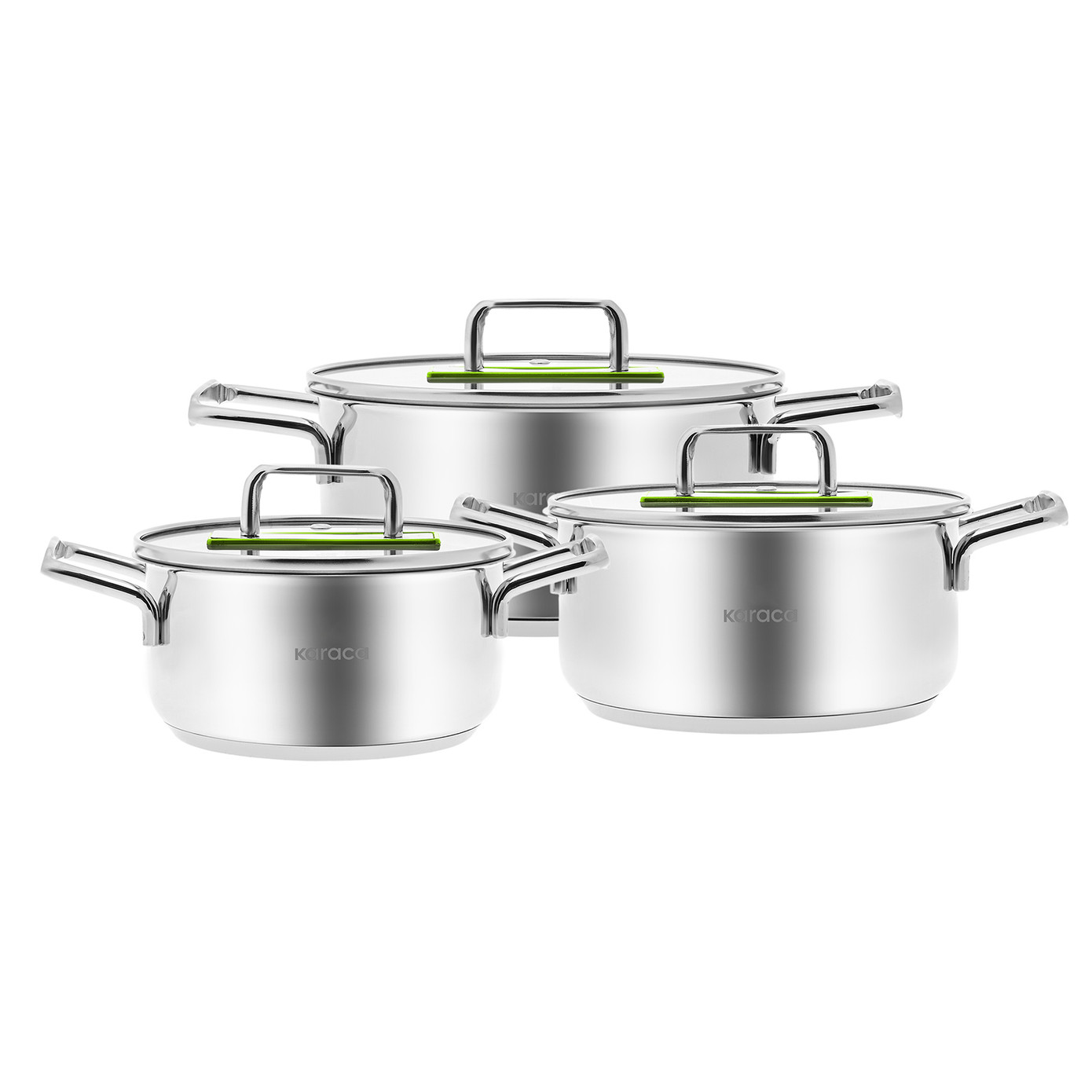 Karaca Arya 6 Pieces Steel Plate Set Green