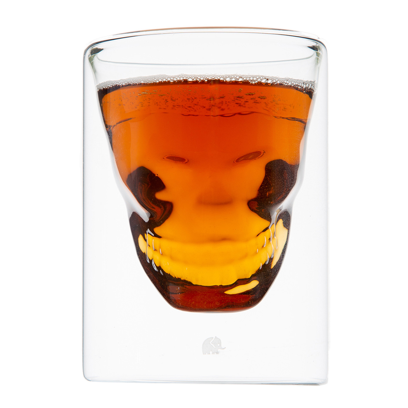 Jumbo Glory Double Wall Double Walled Skull Large 2 Pcs Glass 250 Ml