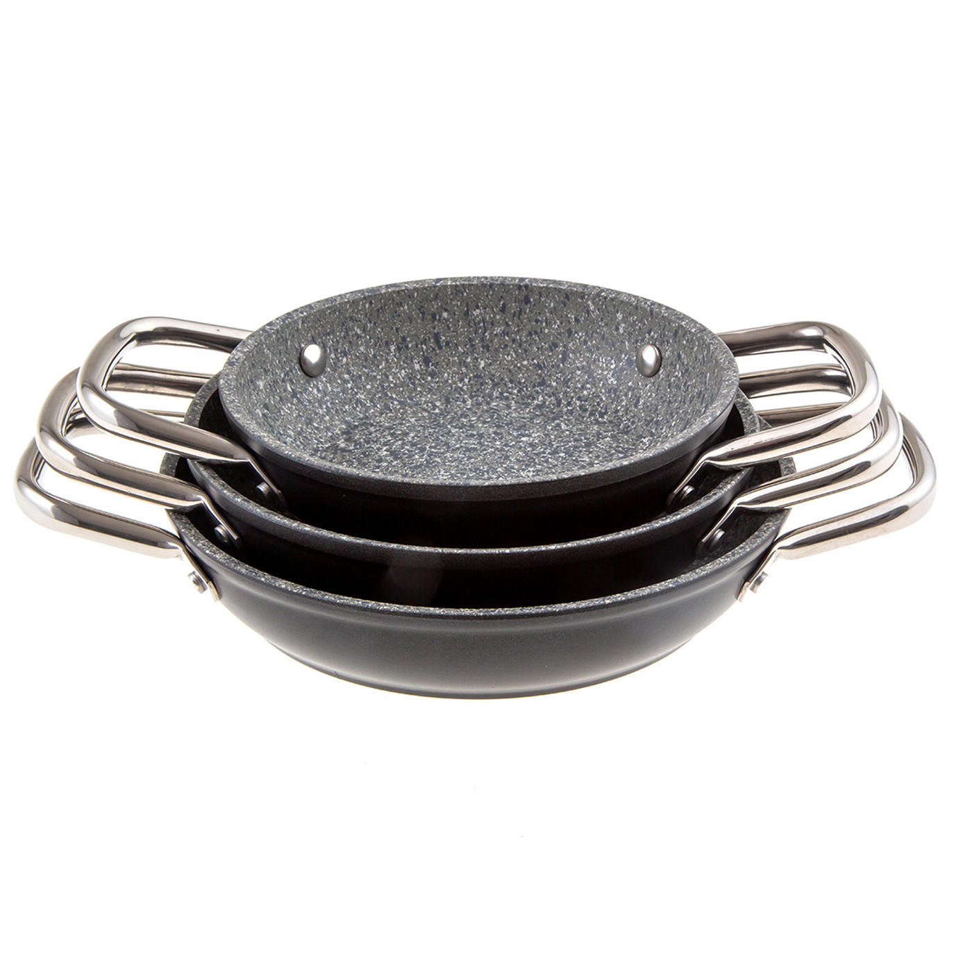 Jumbo Darci Black 3-Piece Pan Set