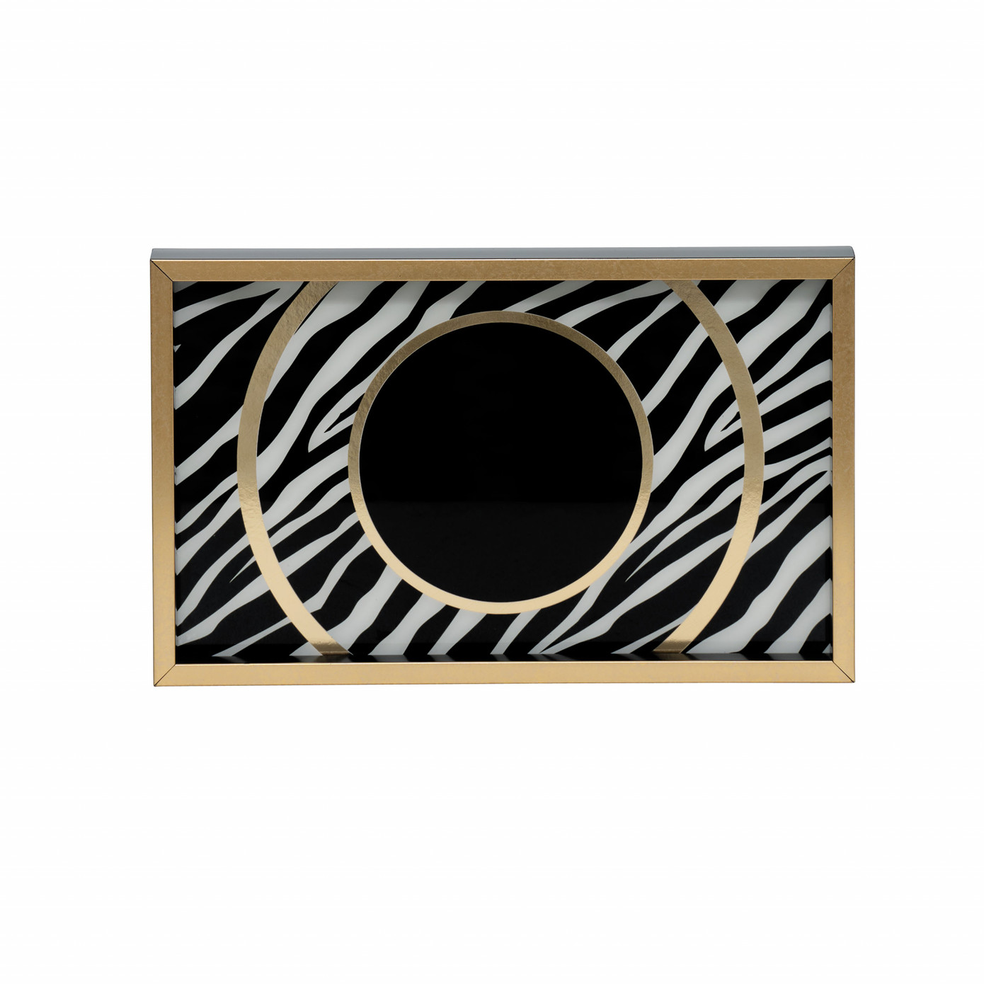 Karaca Home Wild Touch Decorative Tray Zebra Gold