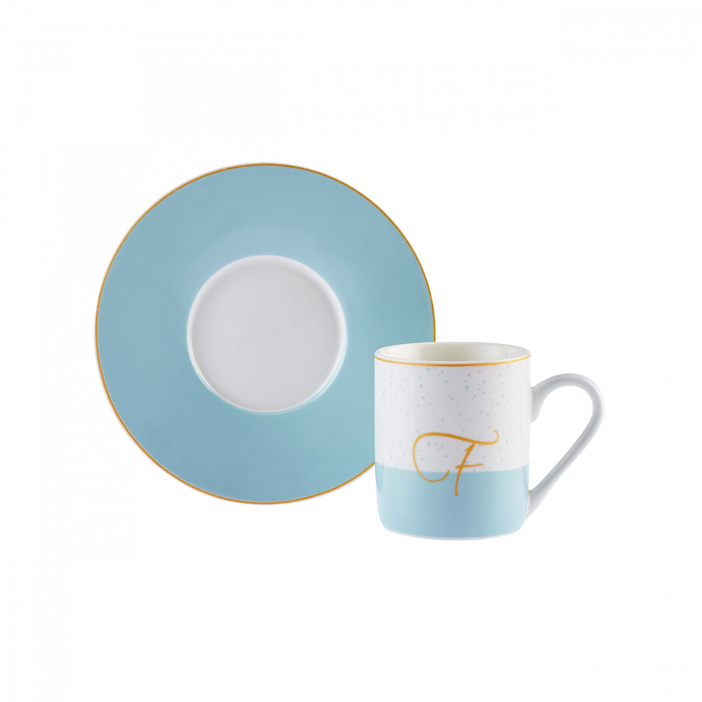 Karaca F Letter Single Porcelain Coffee Cup 100 Ml