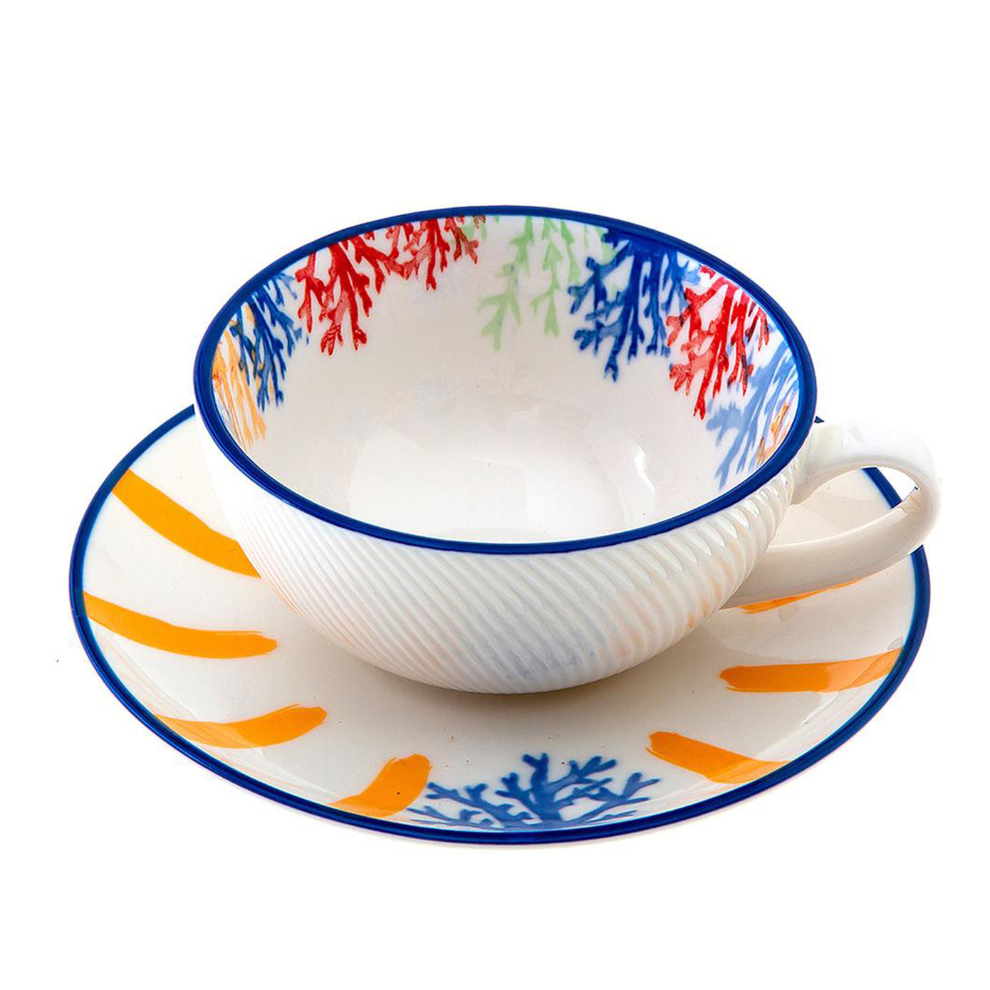 Jumbo Coral Reef Set Of 2 Teacups