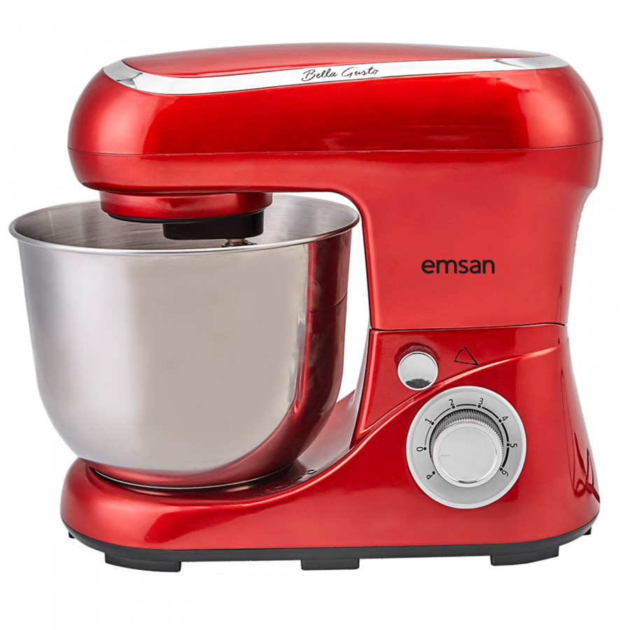 Emsan Bella Gusto Red Stand Mixer Kitchen Chef 1300W 5 Lt