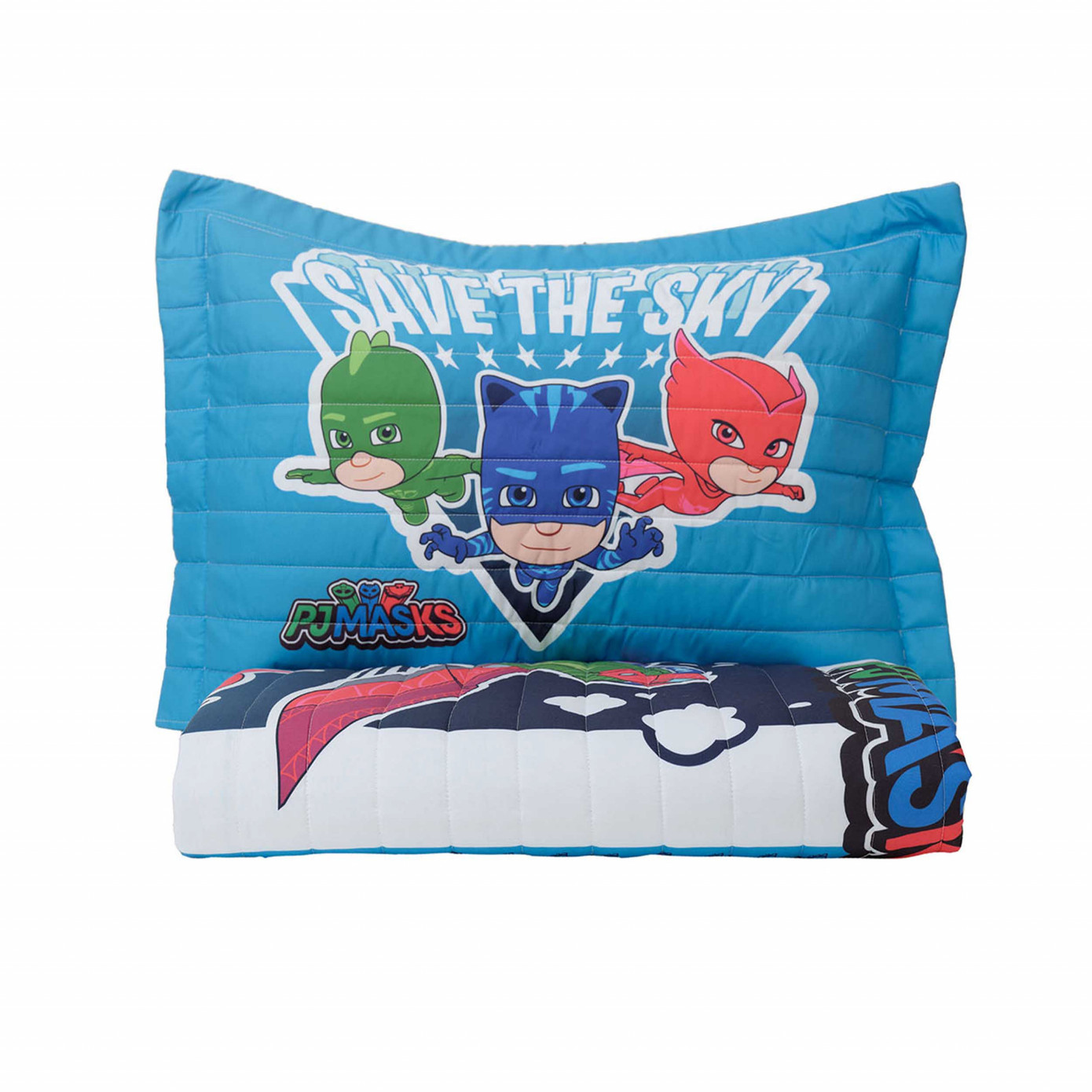 Pj Masks By Karaca Home Save The Sky Blue Single Bedspread