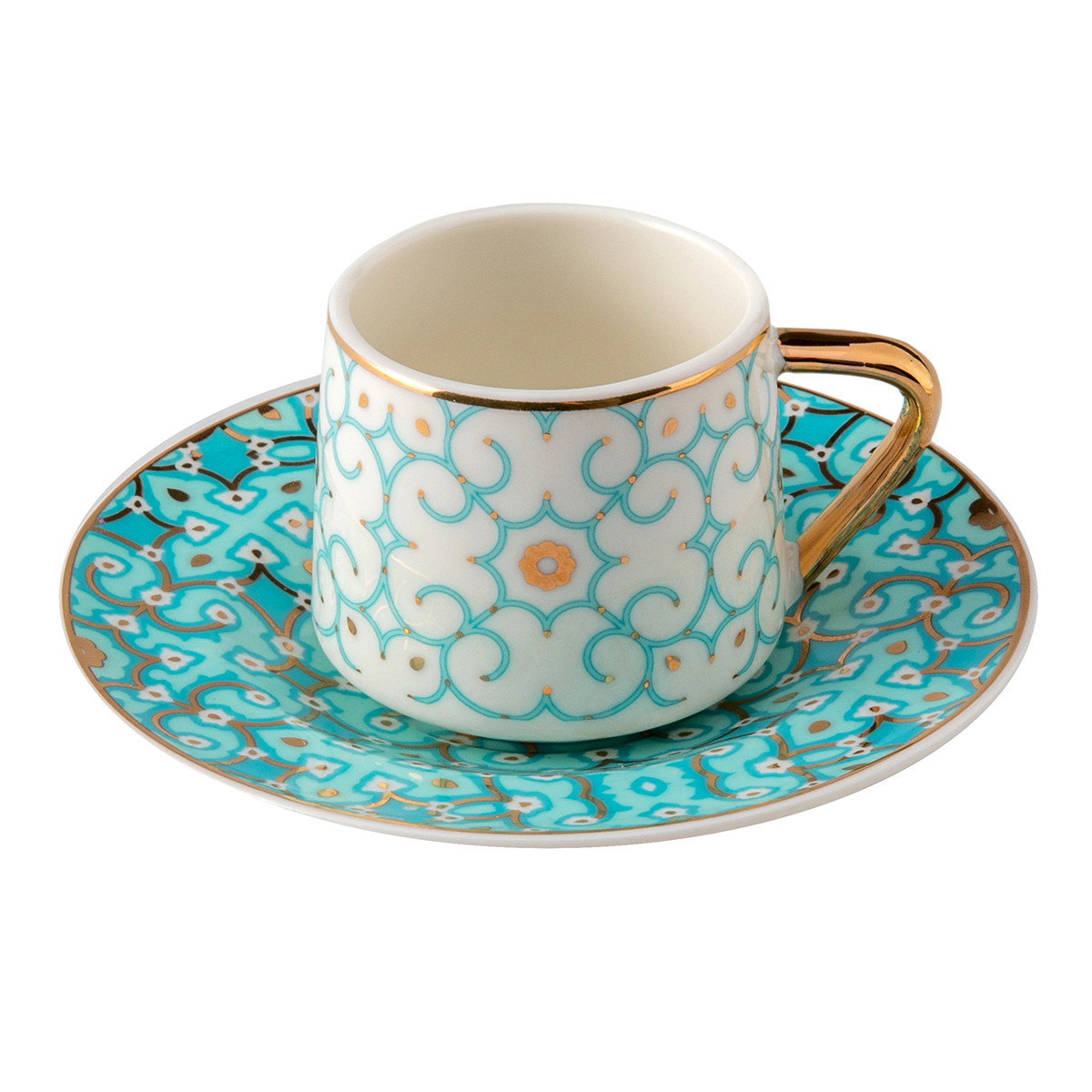 Jumbo Turquoise Set Of 2 Coffee Cups