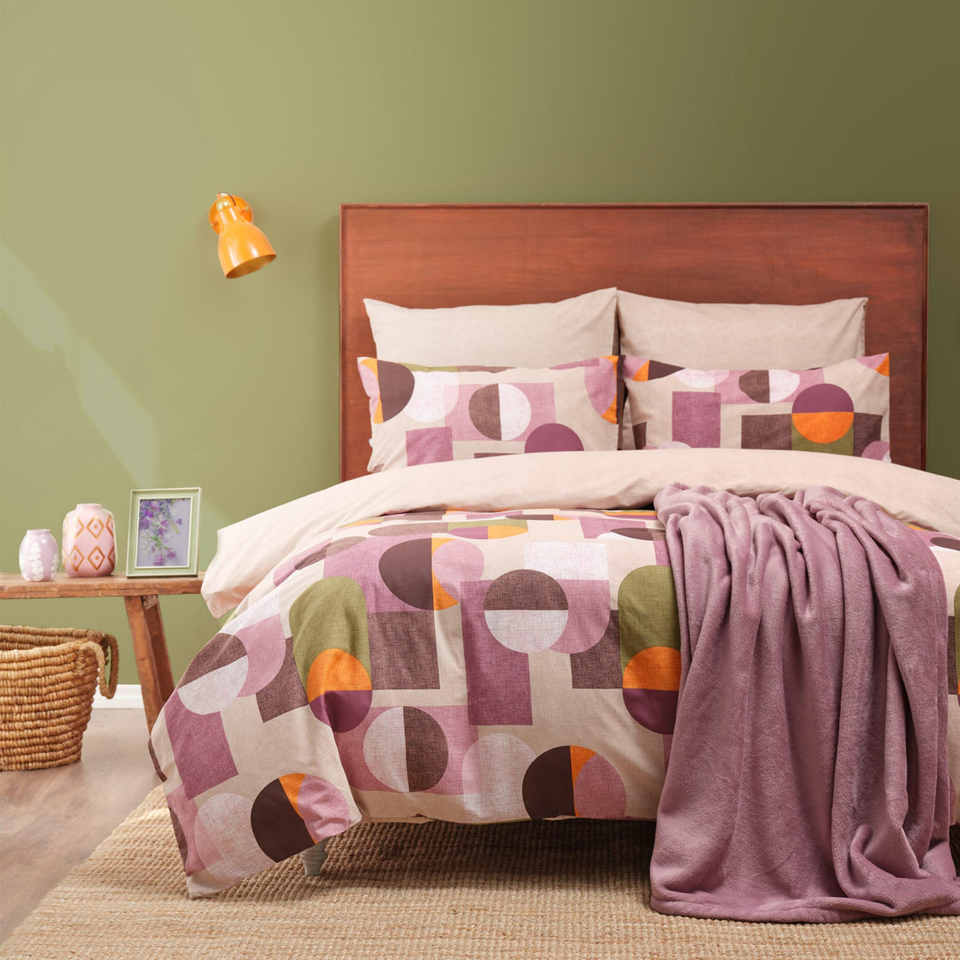 Sarah Anderson Marno Double Duvet Cover & Blanket Set