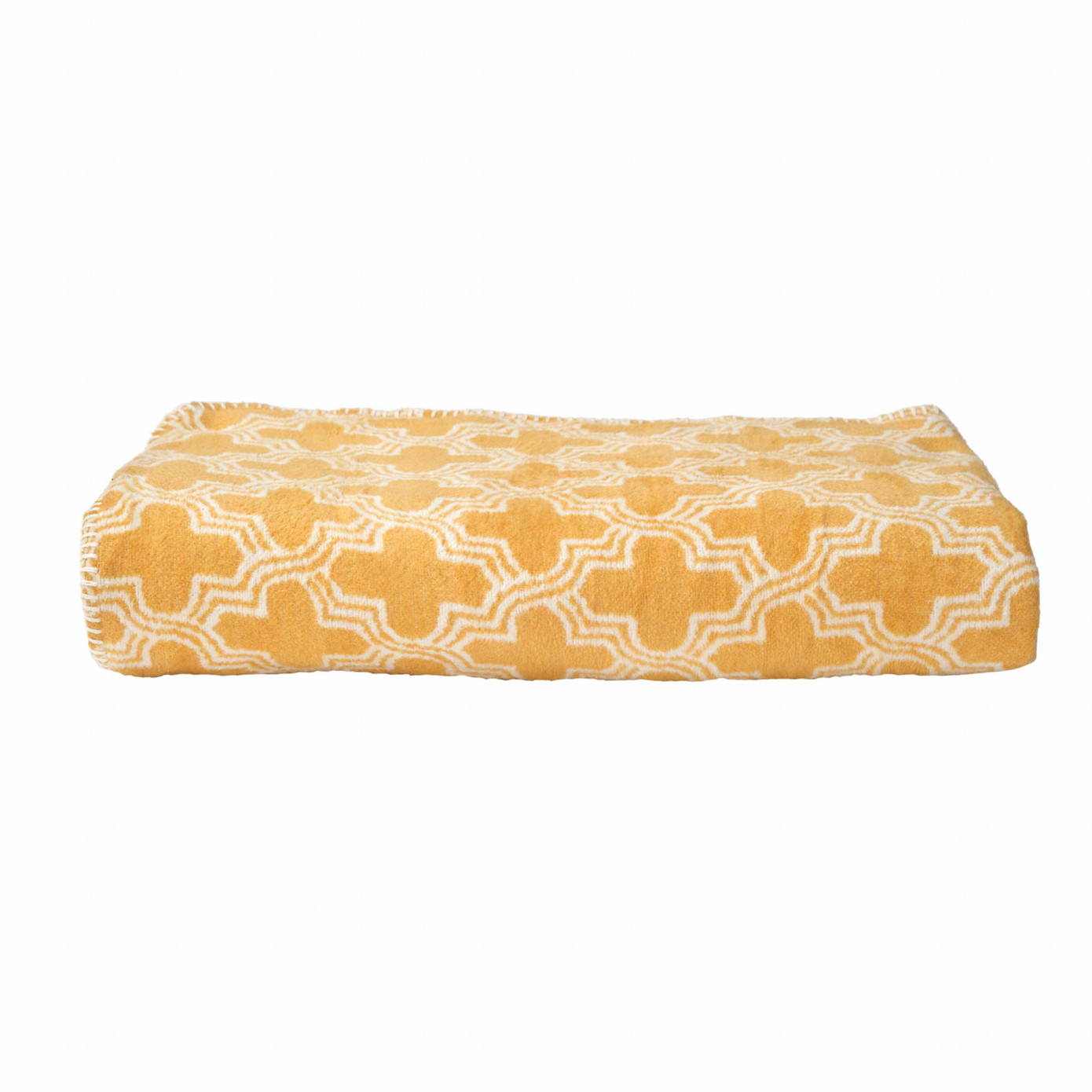 Karaca Home Benita Mustard Double Cotton Blanket