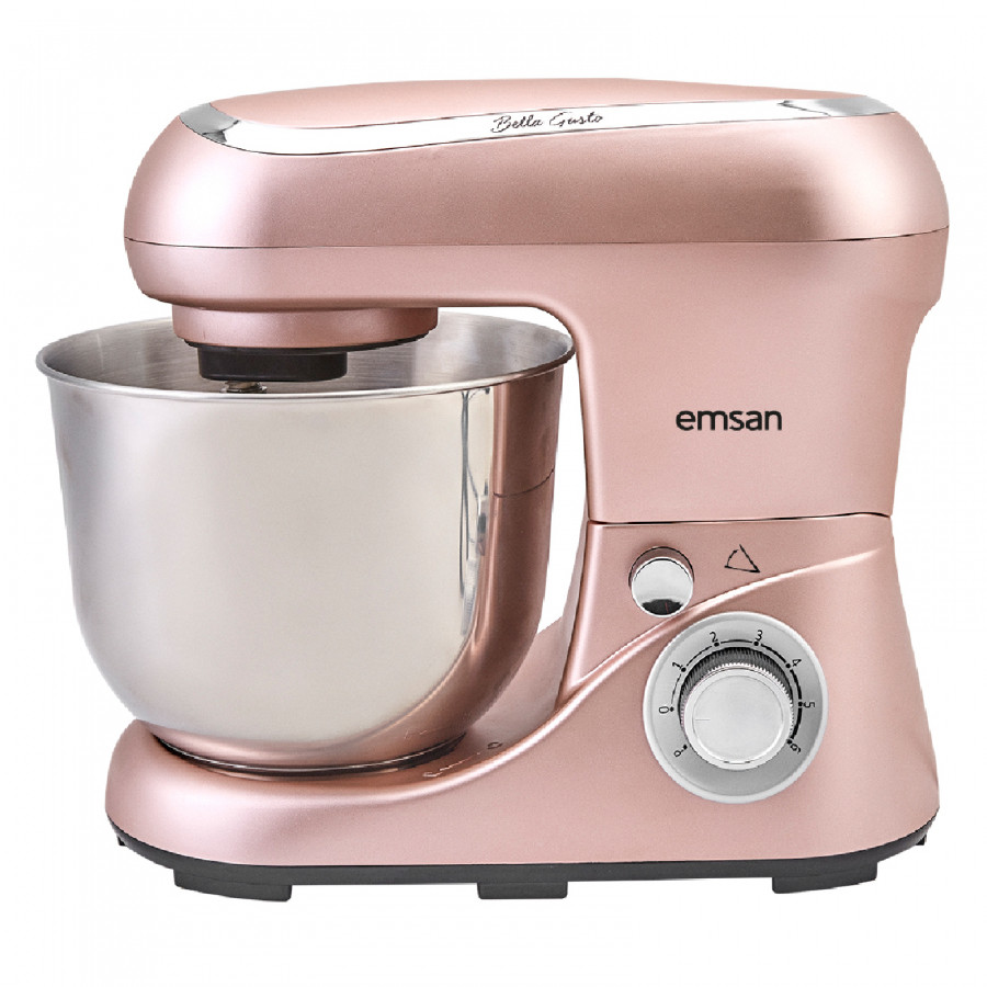 Emsan Bella Gusto Golden Pink Stand Mixer Kitchen Chef 1300W 5 Lt