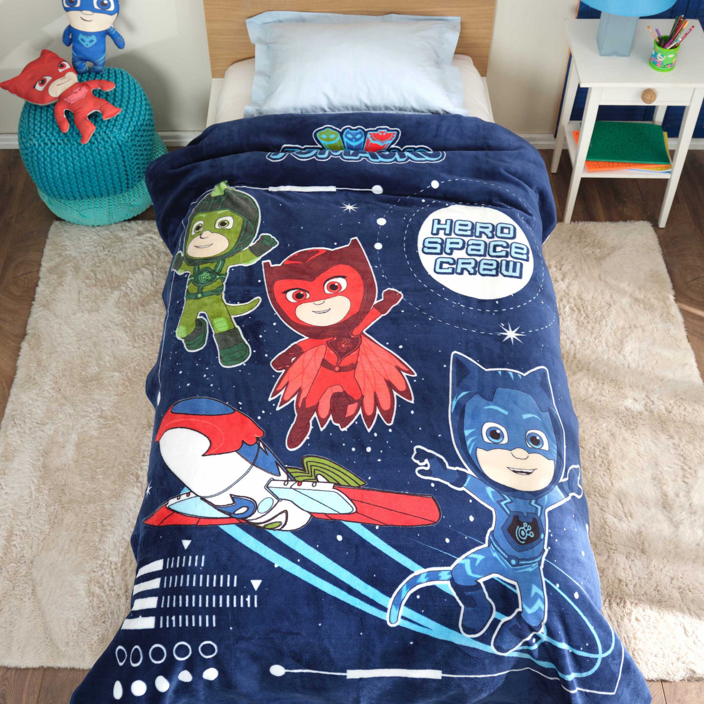 Pj Masks By Karaca Home Space Crew Single Blanket