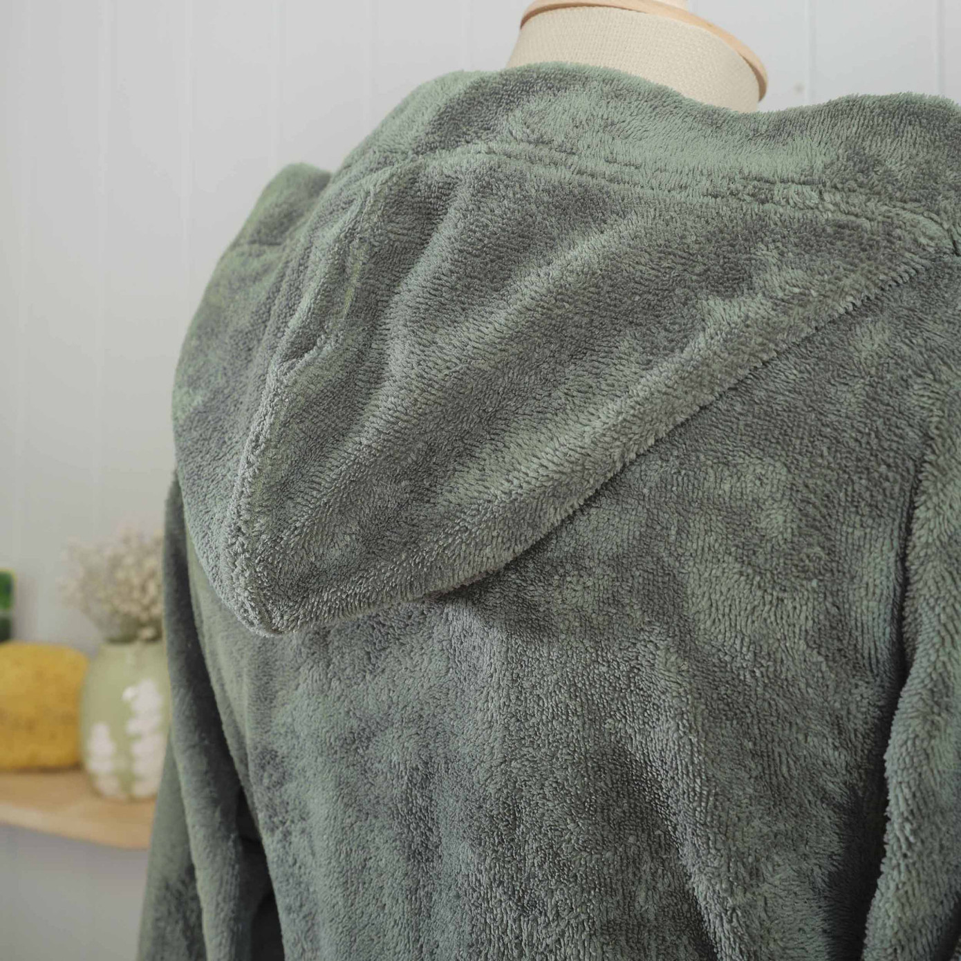 Karaca Home Motto Green Triga Bathrobe L/XL