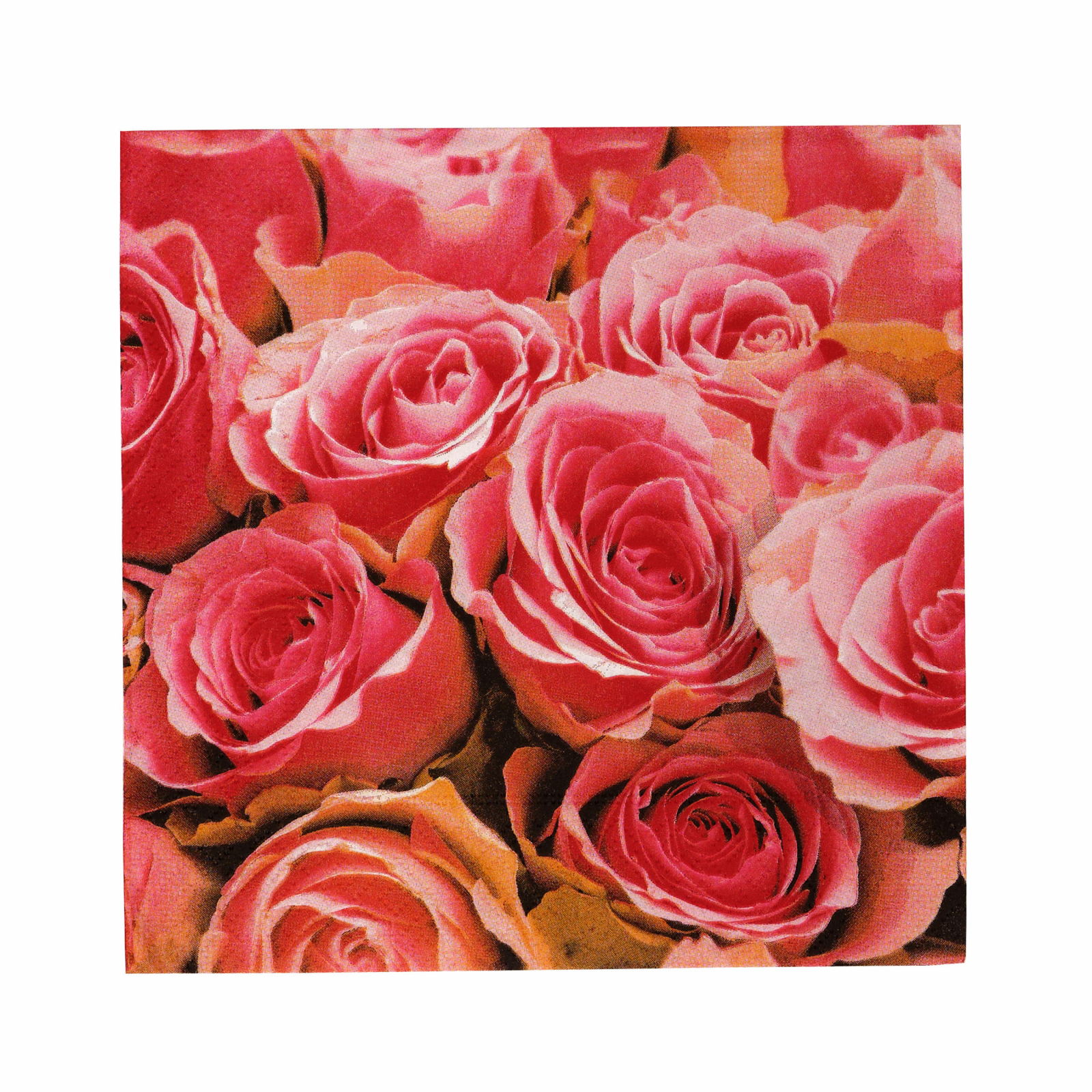 Karaca Home Pink Rose Paper Napkin 20 Pcs 33x33 Cm