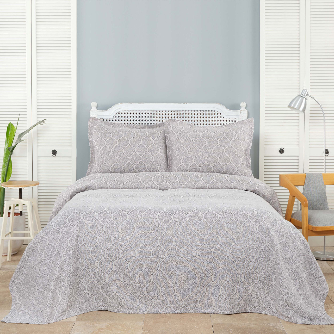 Karaca Home Birisa Gray Double Bedspread Set