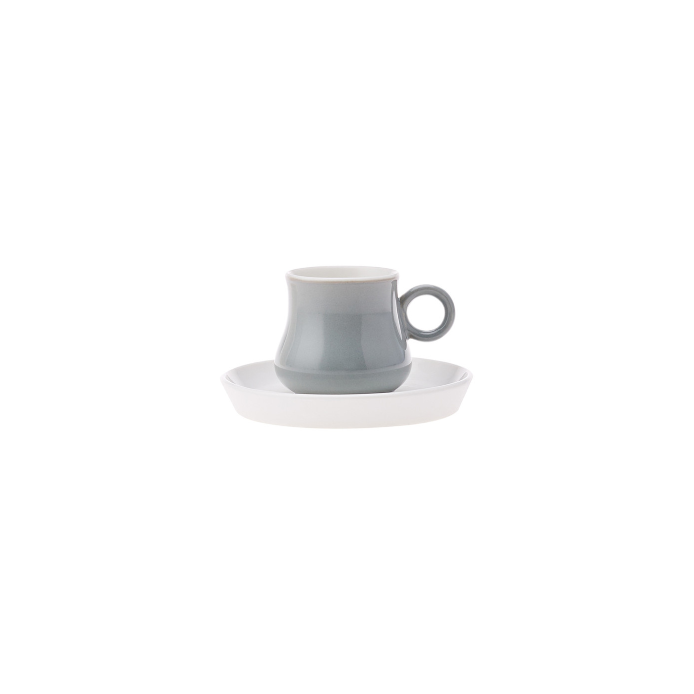 Karaca Foça Set Of 6 Coffee Cups 90 Ml Gray