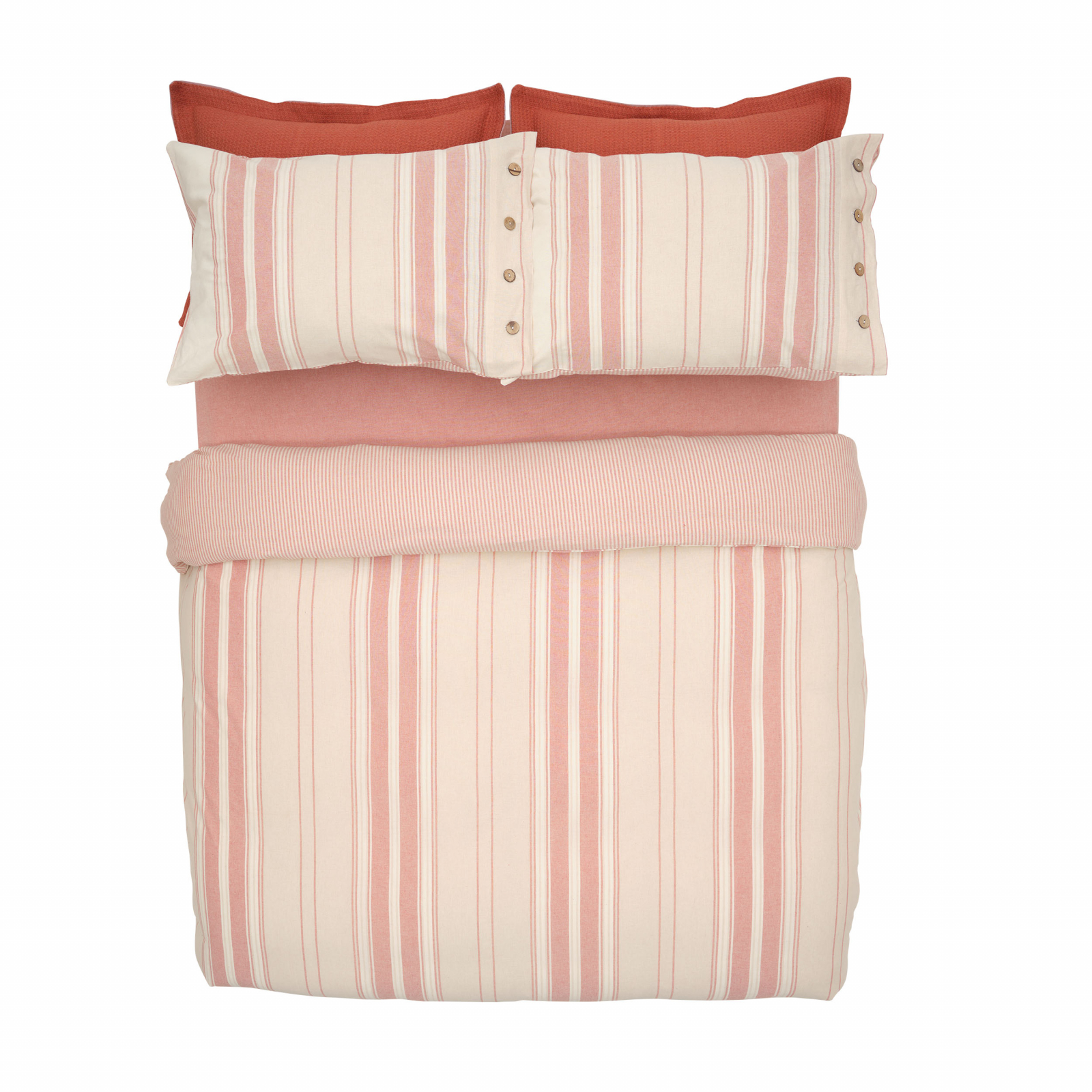 Karaca Home Palma Double Duvet Cover Set Terracotta