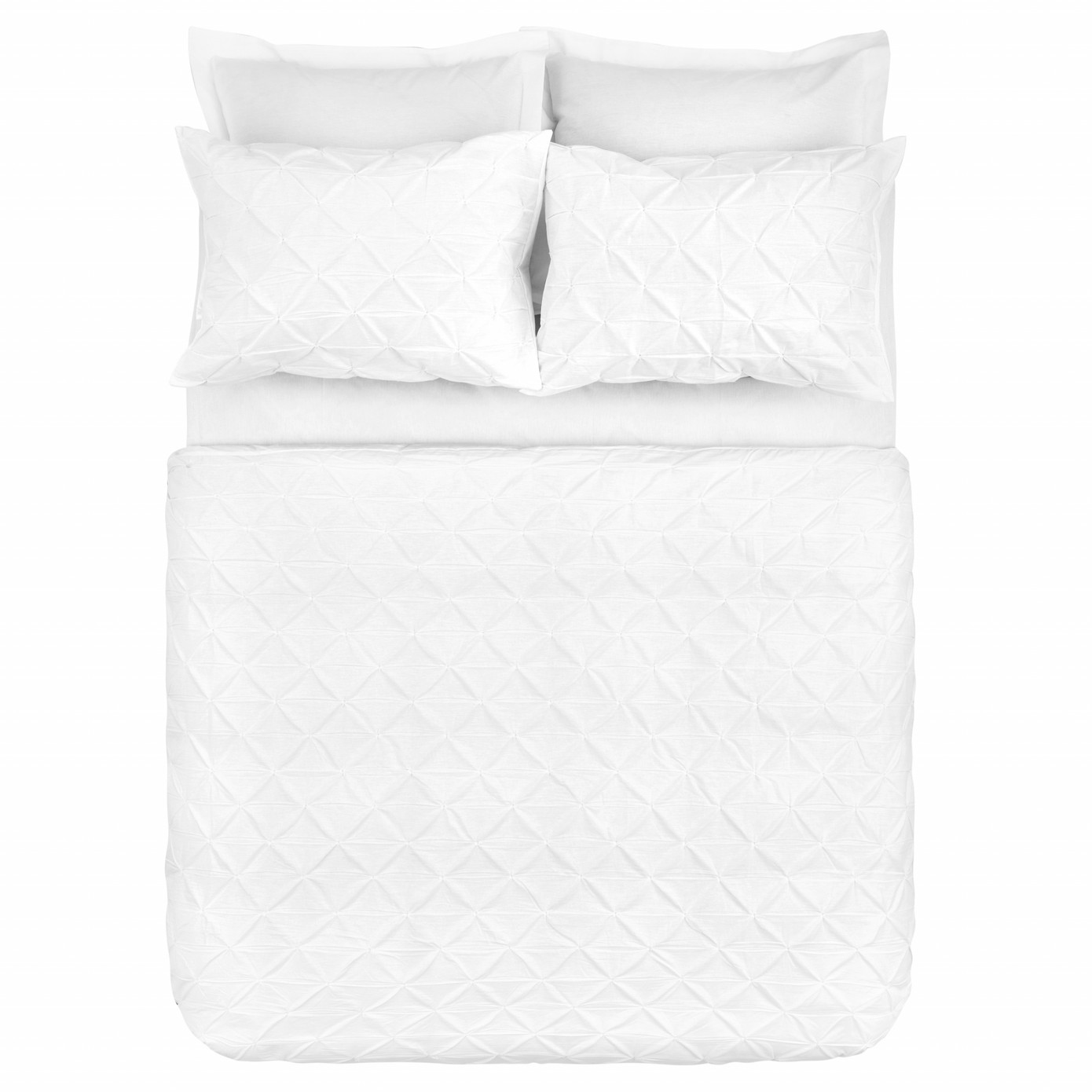 Karaca Home Castello 100% Cotton Double Pointed Duvet Cover Set White