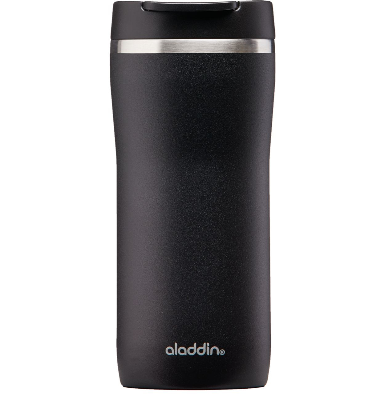 Aladdin Mocca Thermavac Leak-Lock Black Steel Hand Thermos Cup 0,35 Lt