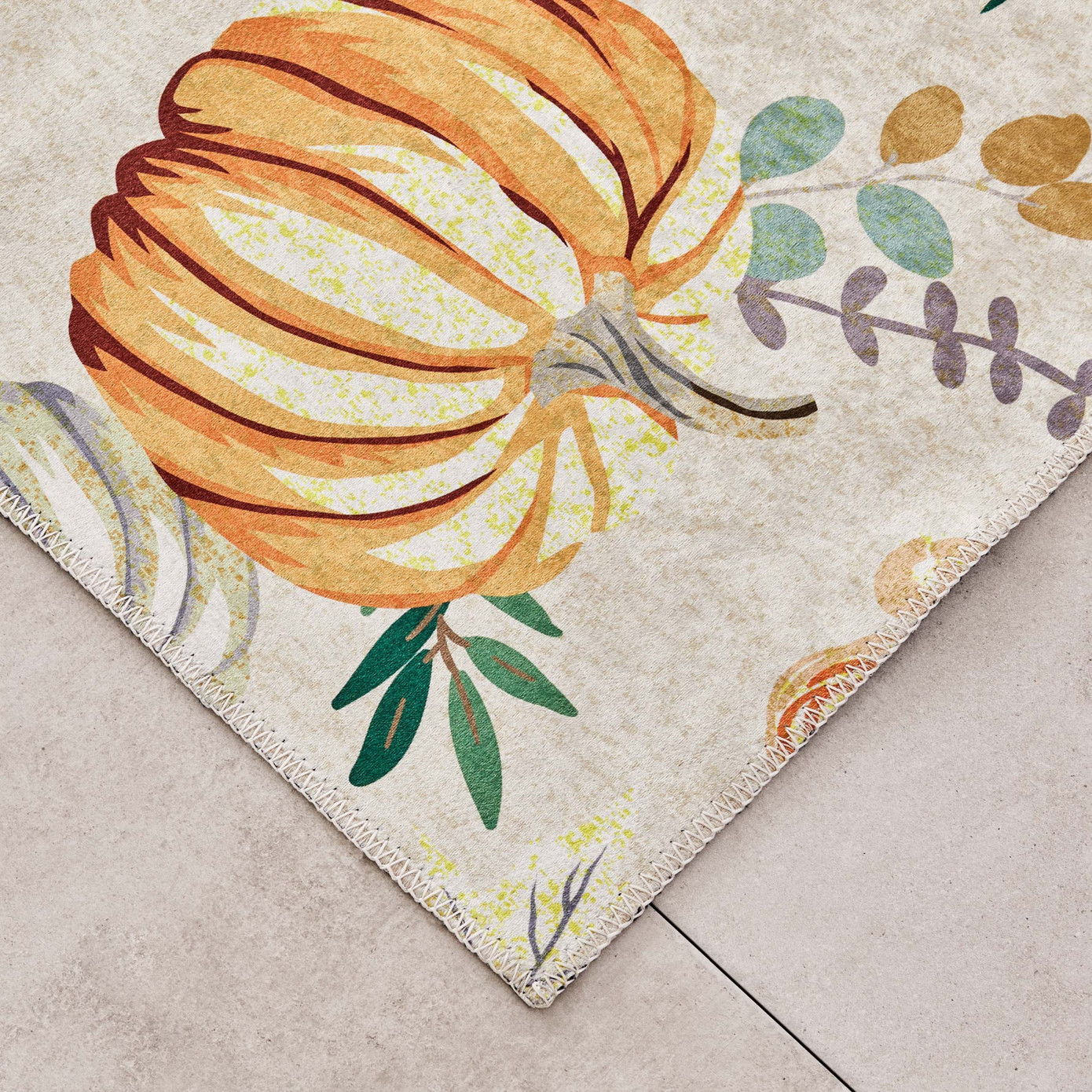 Cashmere Carpet Decorative Art Kitchen Pumpkin 80x150 Cm