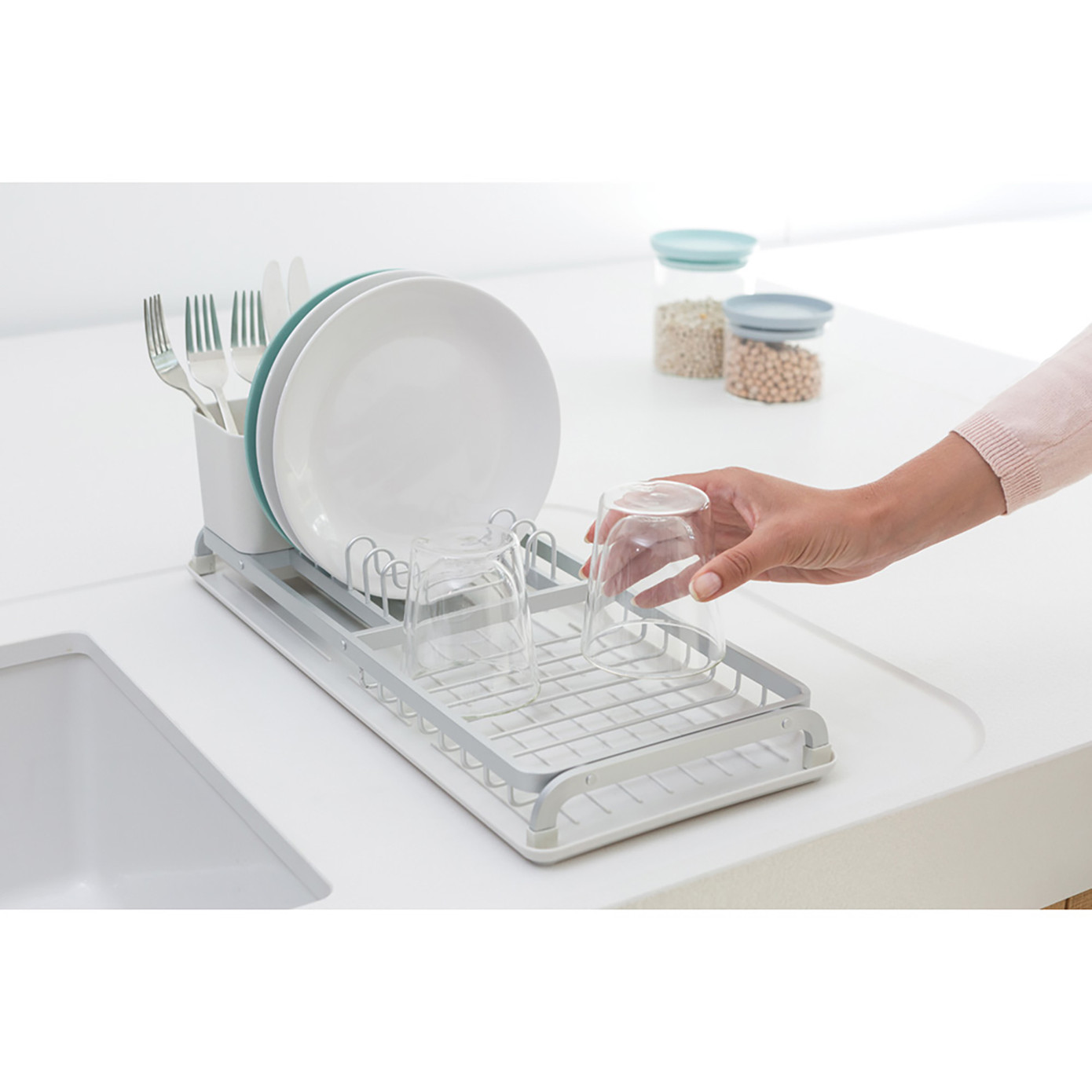 Brabantia 008-01-Light Gray Small Dish Rack