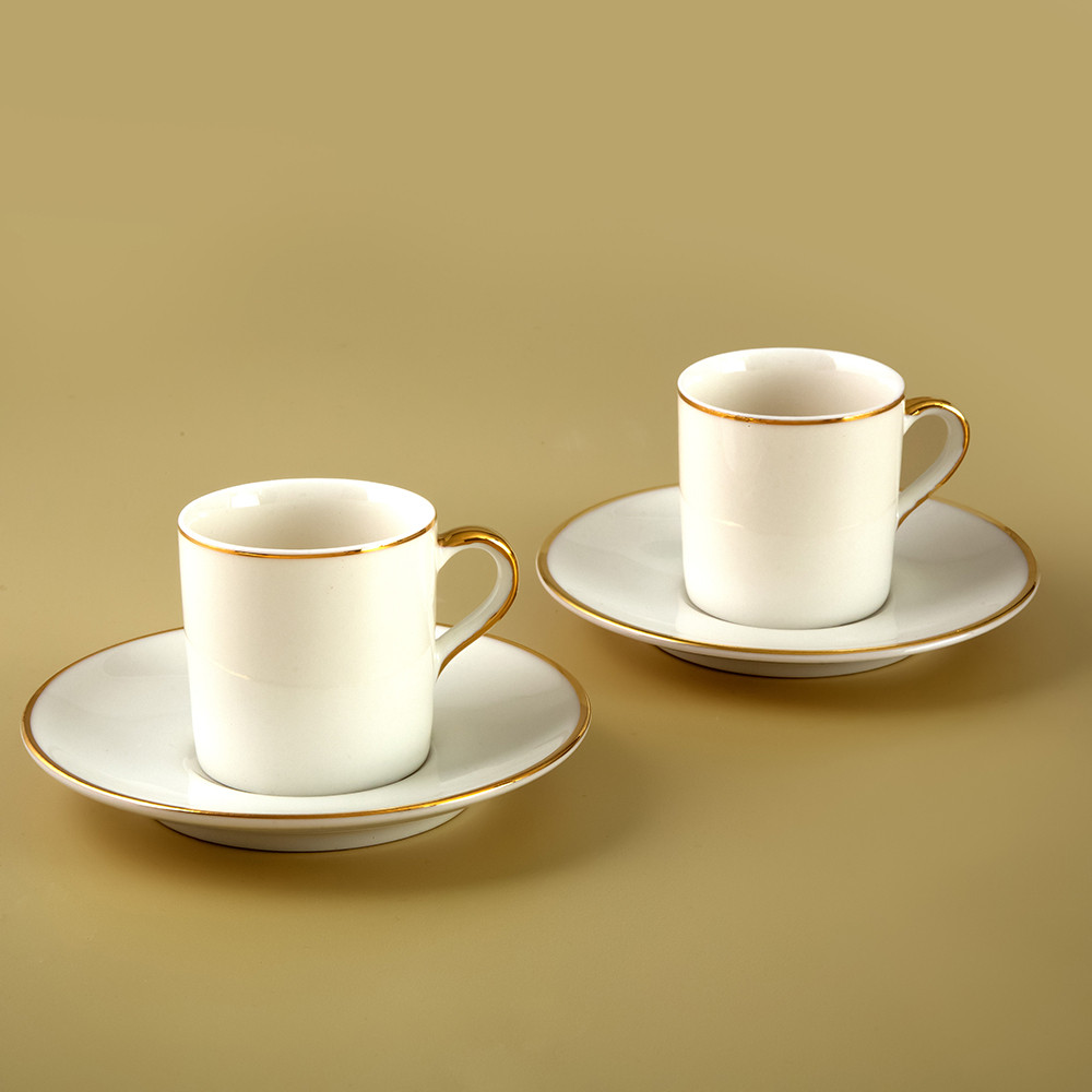 Jumbo Rein Gold Set Of 2 Coffee Cups