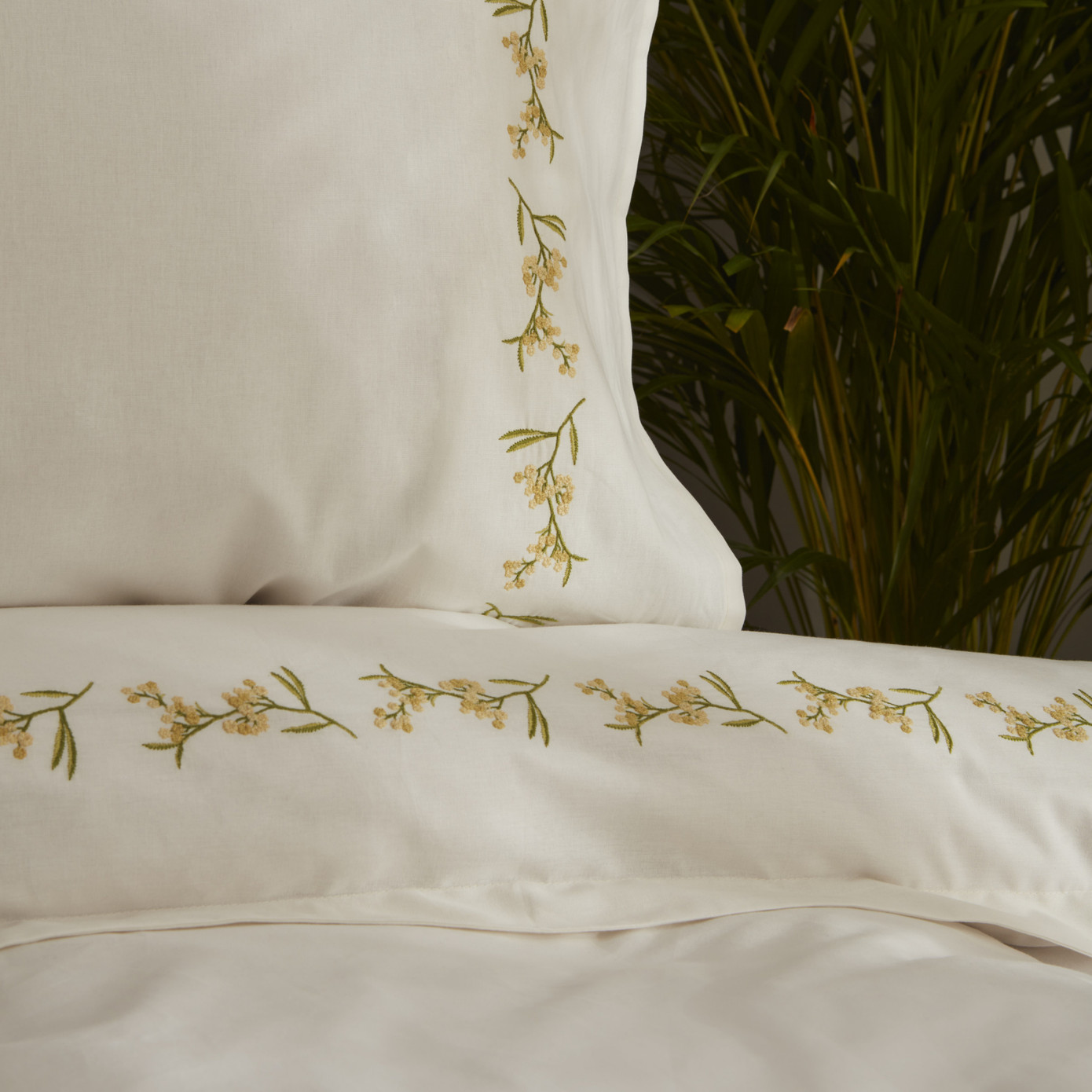 Karaca Home Alissa 100% Cotton Embroidered Double Embroidered Duvet Cover Set White