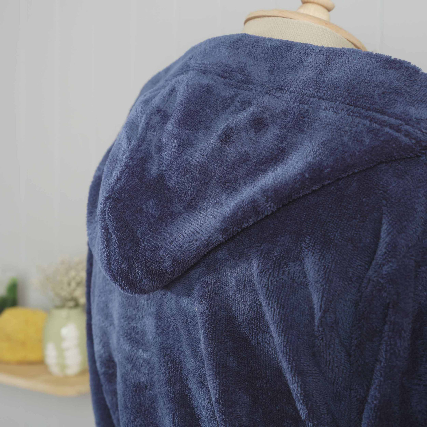 Karaca Home Motto Indigo Triga Bathrobe S/M