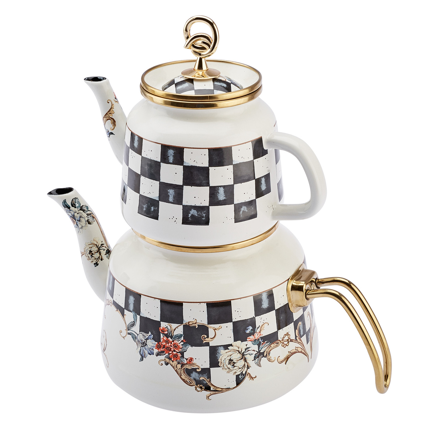 Emsan Victoria Enamel Teapot Set