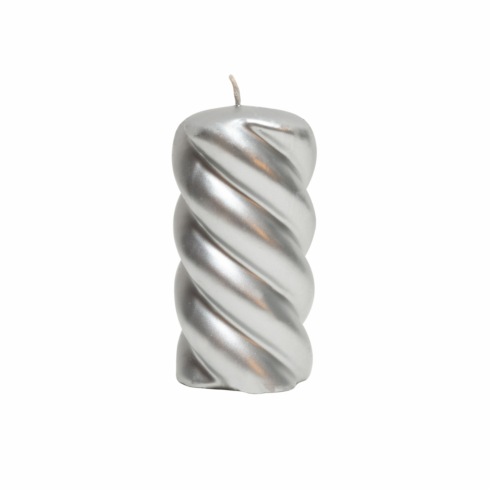 Karaca Home Spin Column Silver Candle