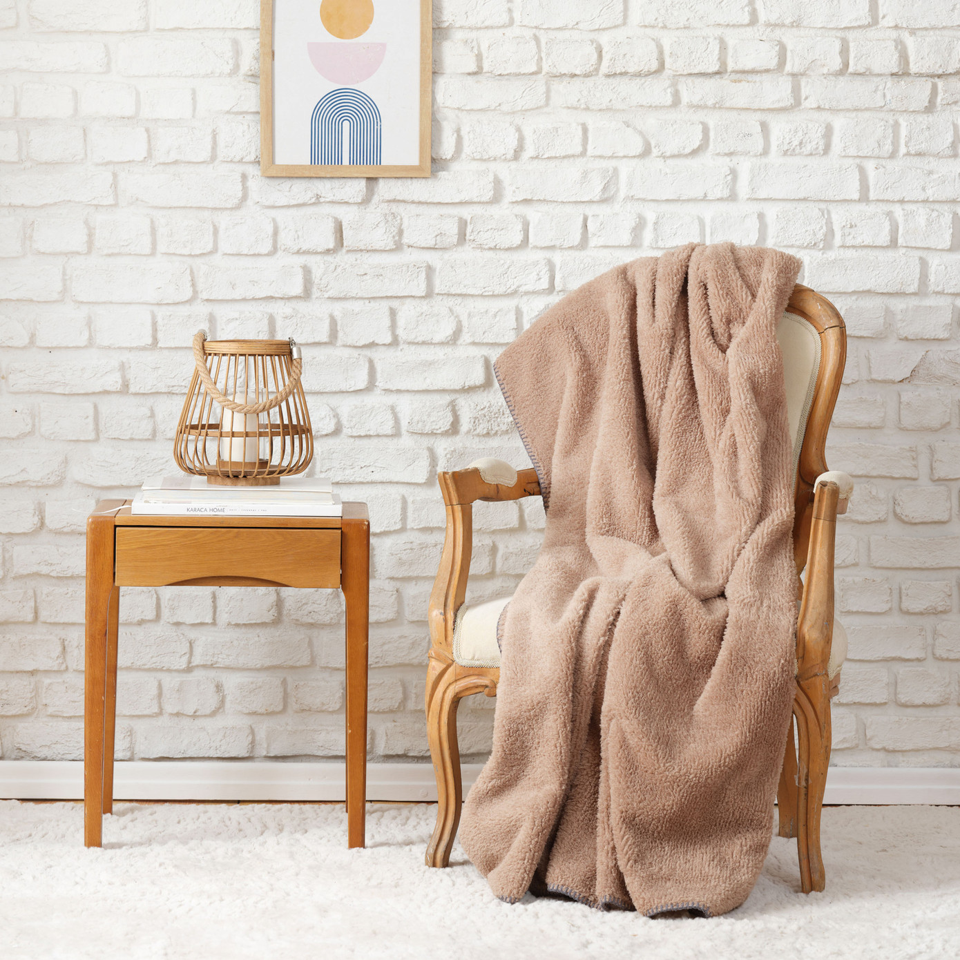 Karaca Home Faye Beige Tv Blanket 115x160 Cm