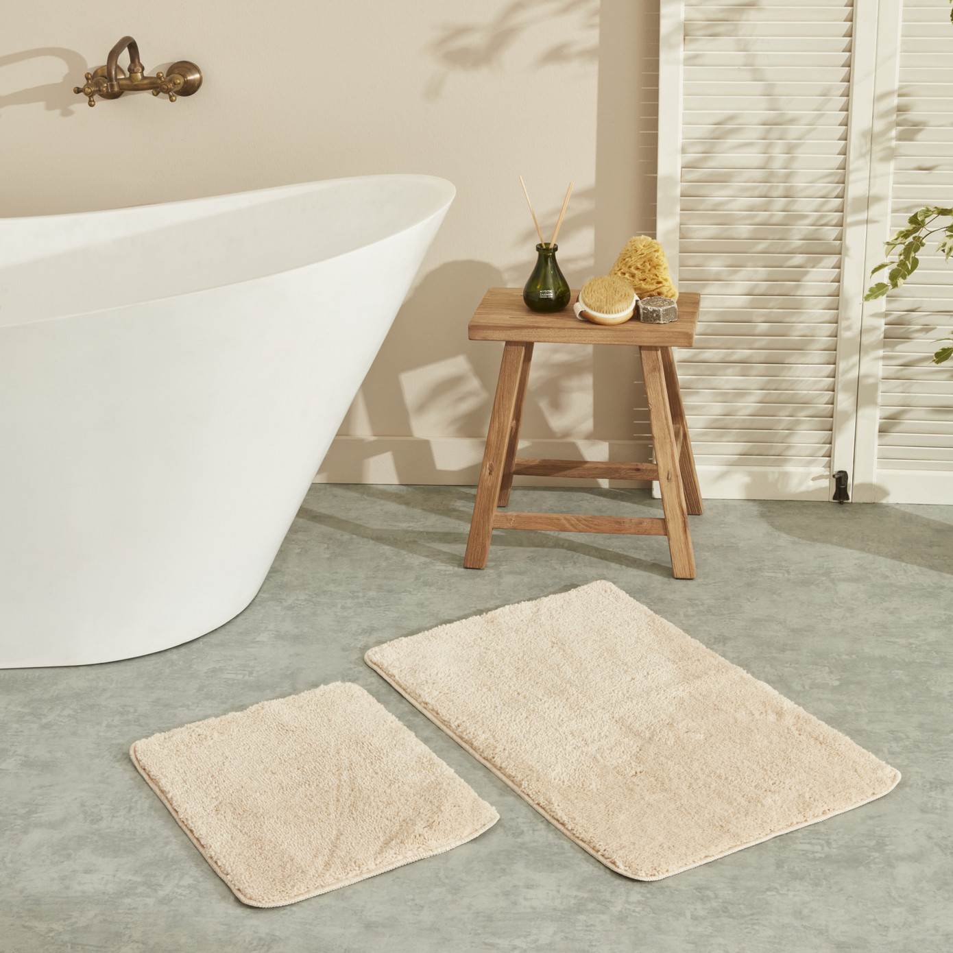 Karaca Home Connel Mat Set 50x80 Cm + 50x40 Cm Beige