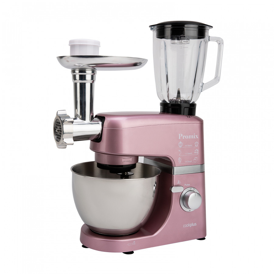 Cookplus Promix Ef802 Stand Mixer 1000W Kitchen Chef, Meat Grinder And Smoothie Blender Pink