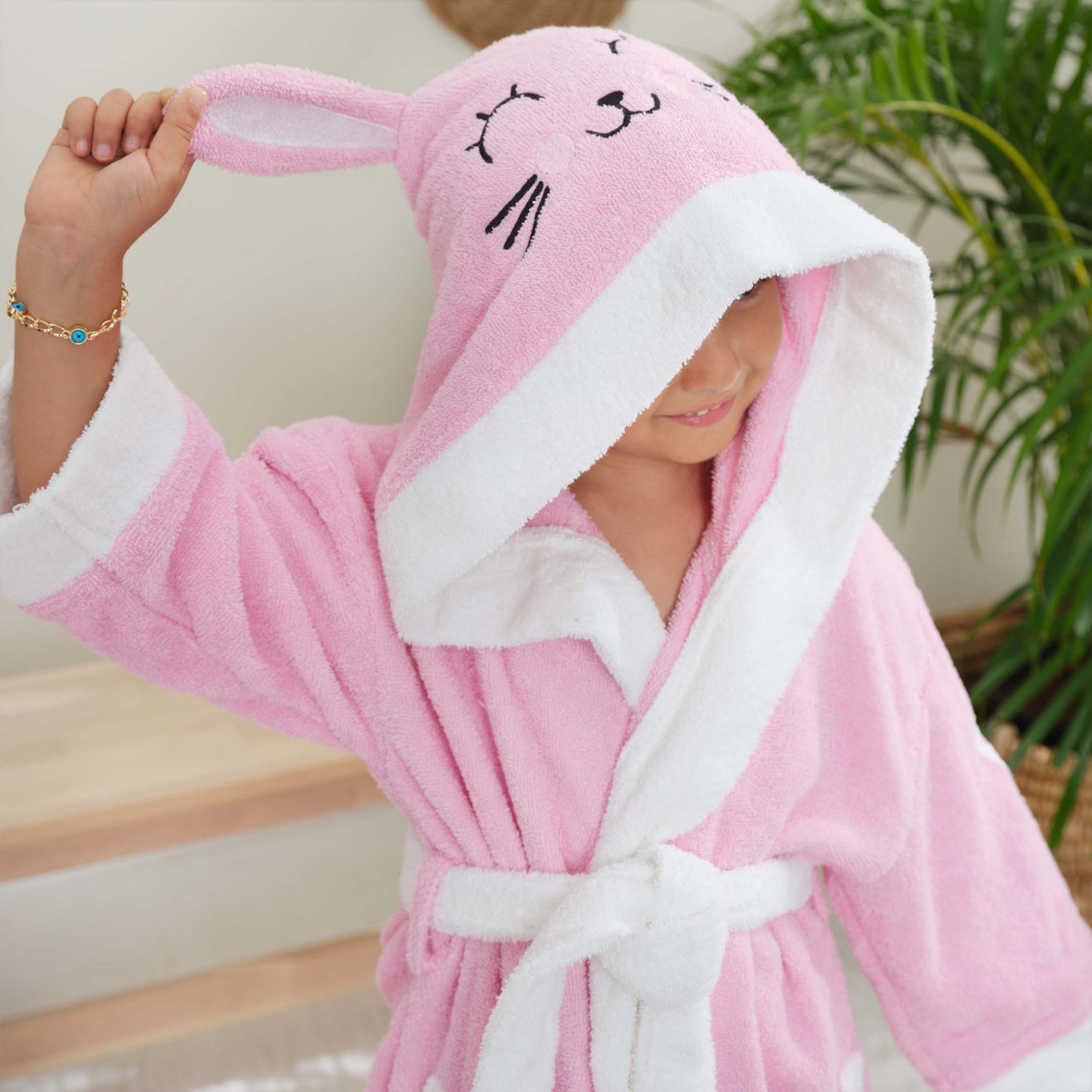 Karaca Home Young Rabbit 100% Cotton Baby Bathrobe 6-8 Years