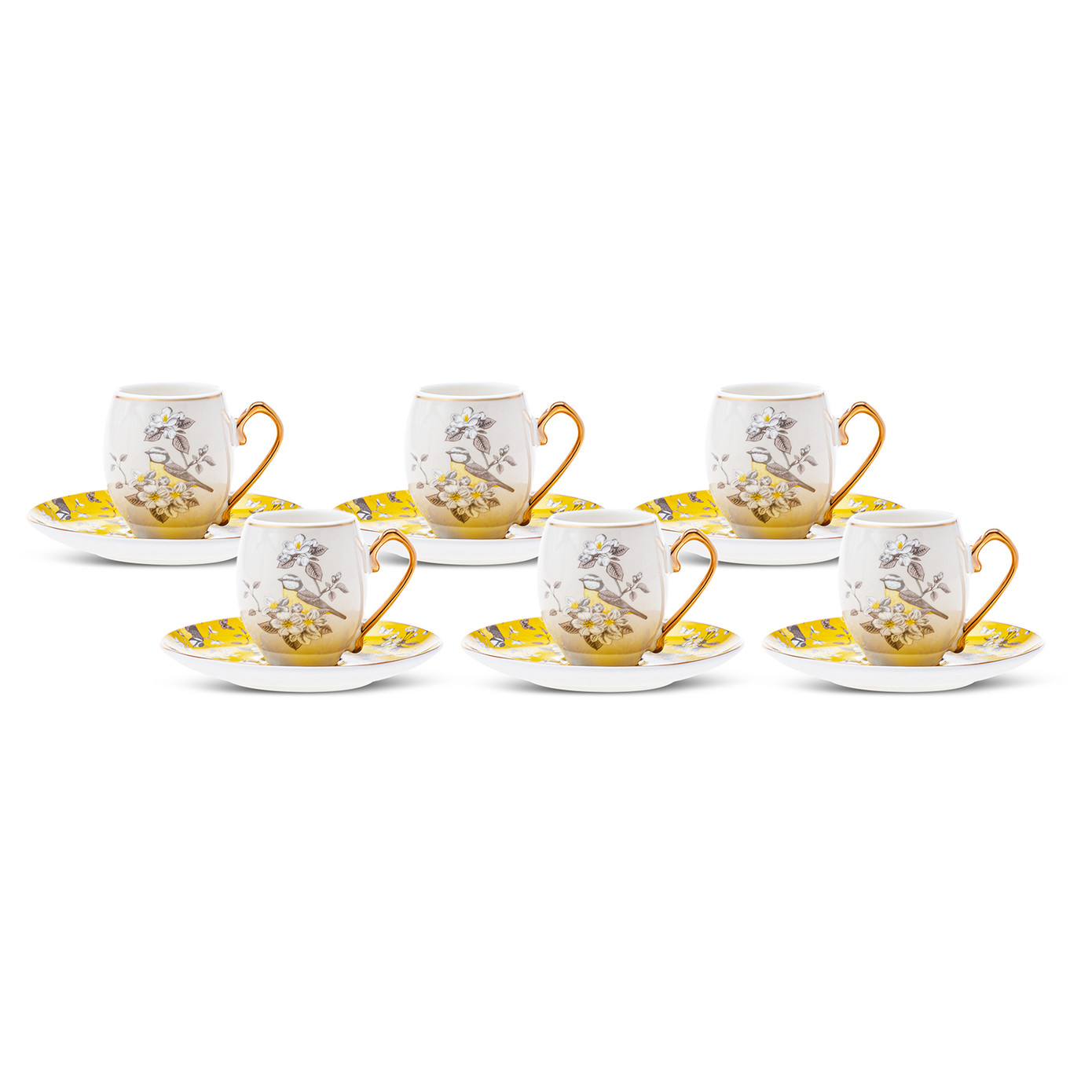 Karaca Efteni Set Of 6 Coffee Cups 90 Ml