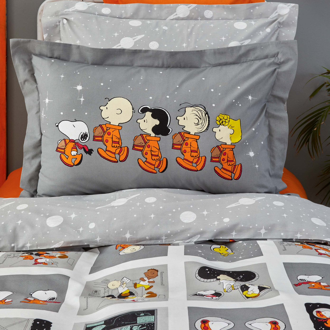 Peanuts By Karaca Home Snoopy Space Single 100% Cotton Duvet Cover Set