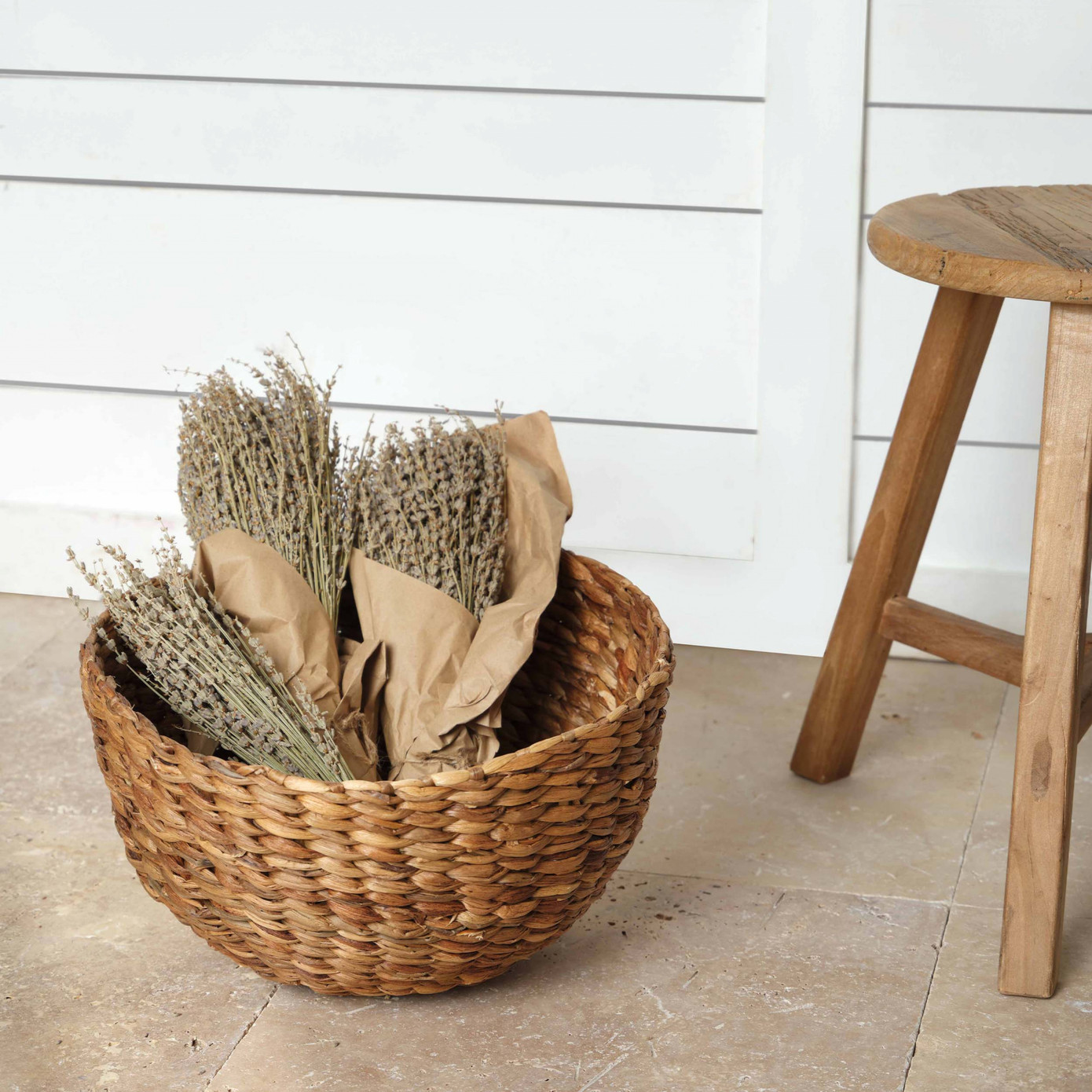 Karaca Home Lora Wicker Round Basket 40 Cm