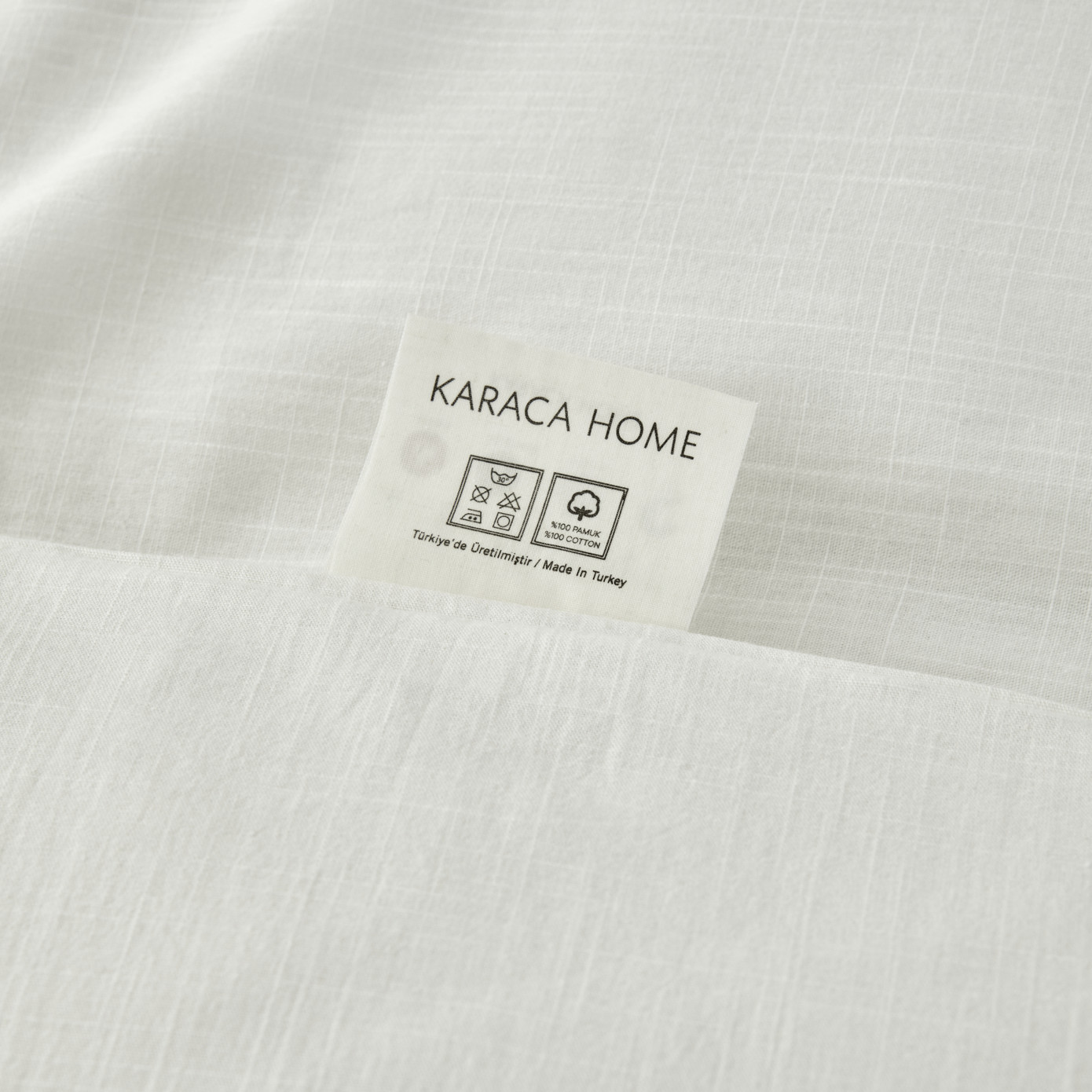 Karaca Home 4 Element White 100% Cotton Single Duvet Cover Set Air