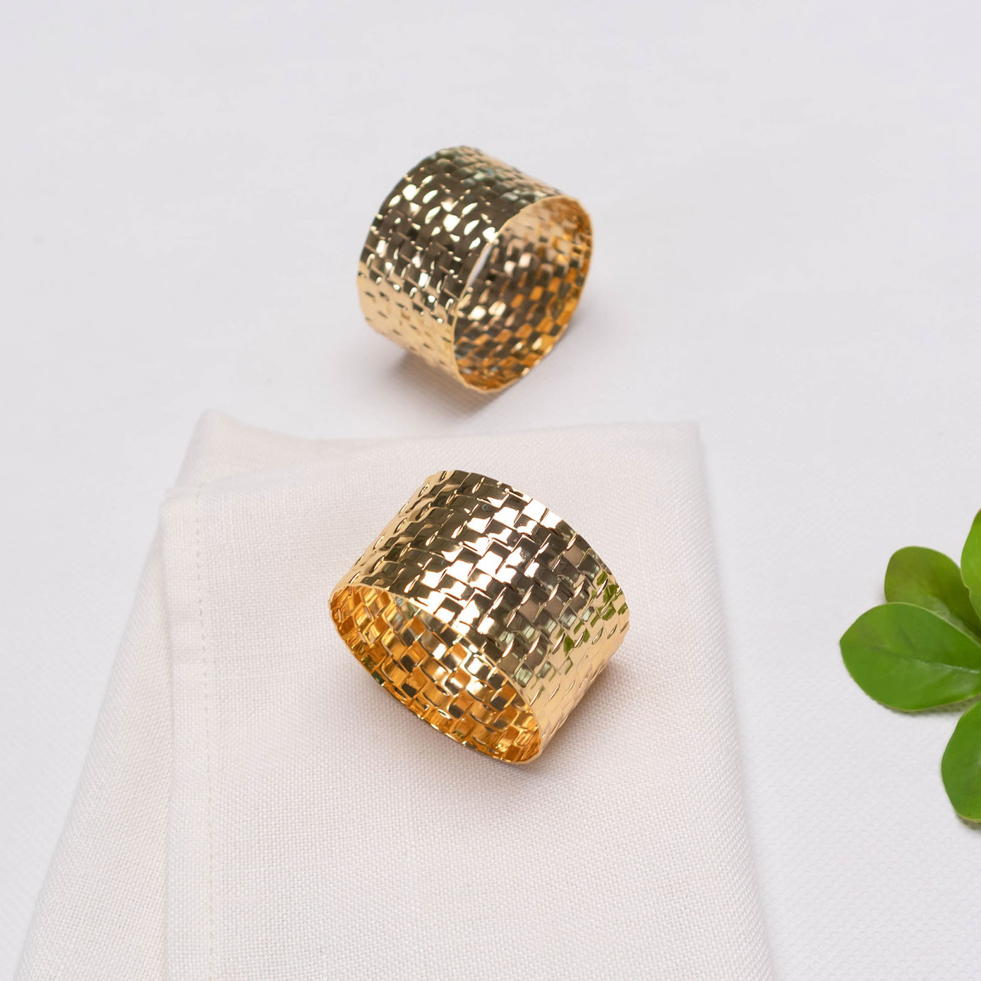 Karaca Home Marcello 2-Pack Gold Napkin Ring