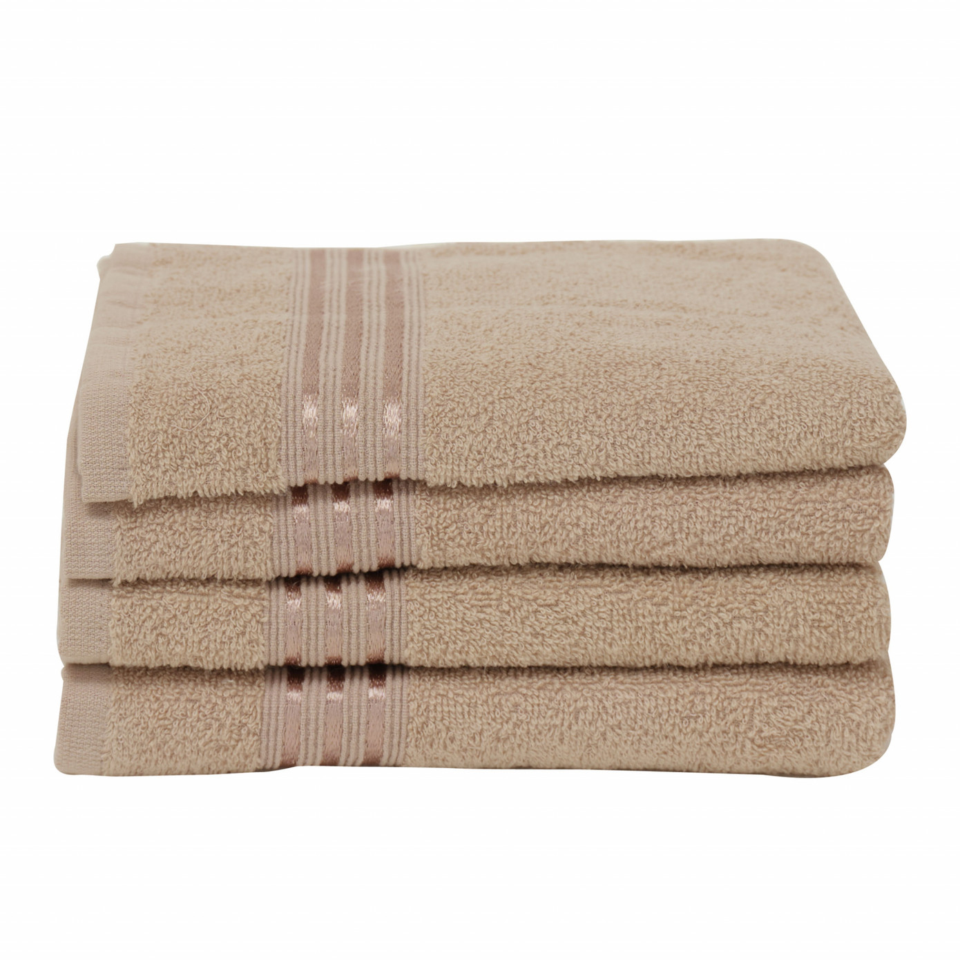 Karaca Home Stripe Beige 4 Pcs Towel Set 50x90 Cm