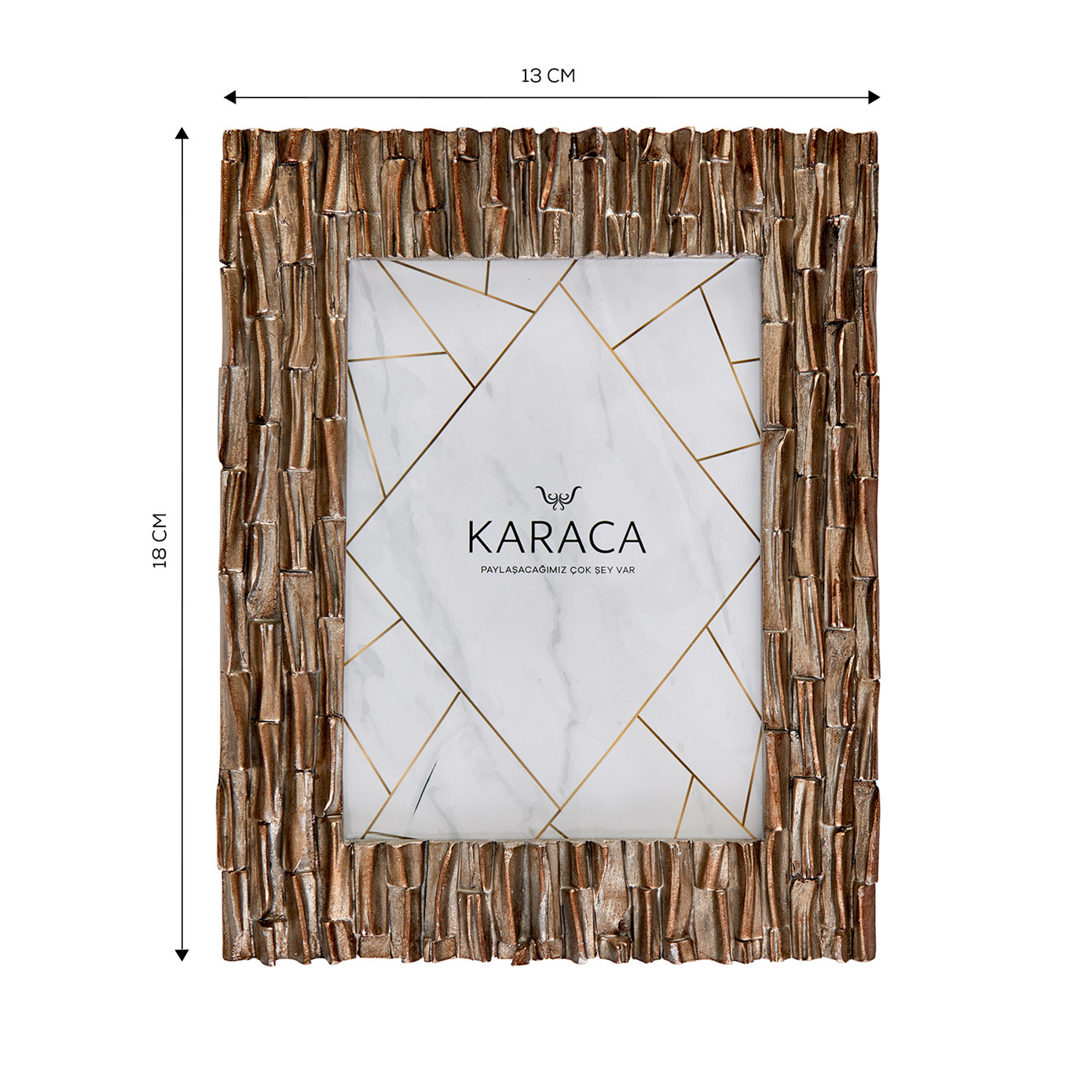 Karaca Eva Wood Gold Frame