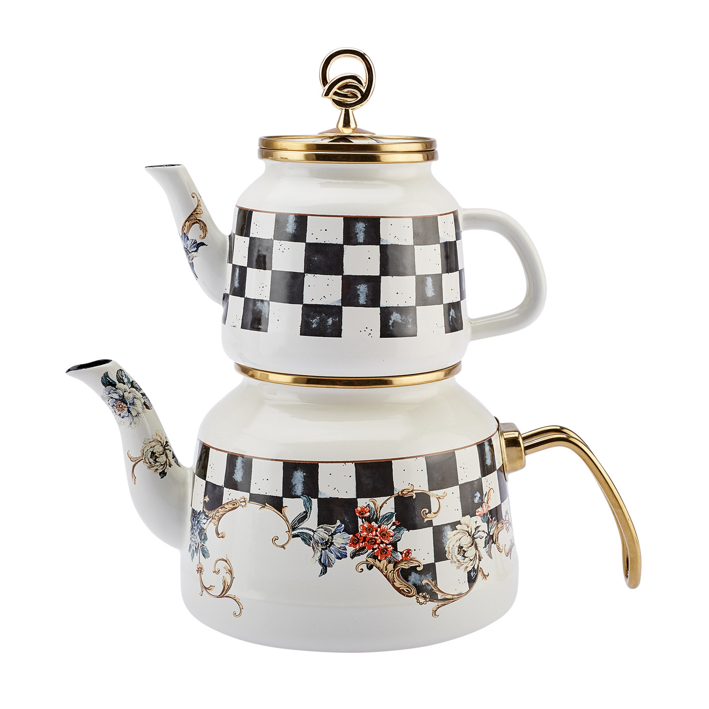 Emsan Victoria Enamel Teapot Set