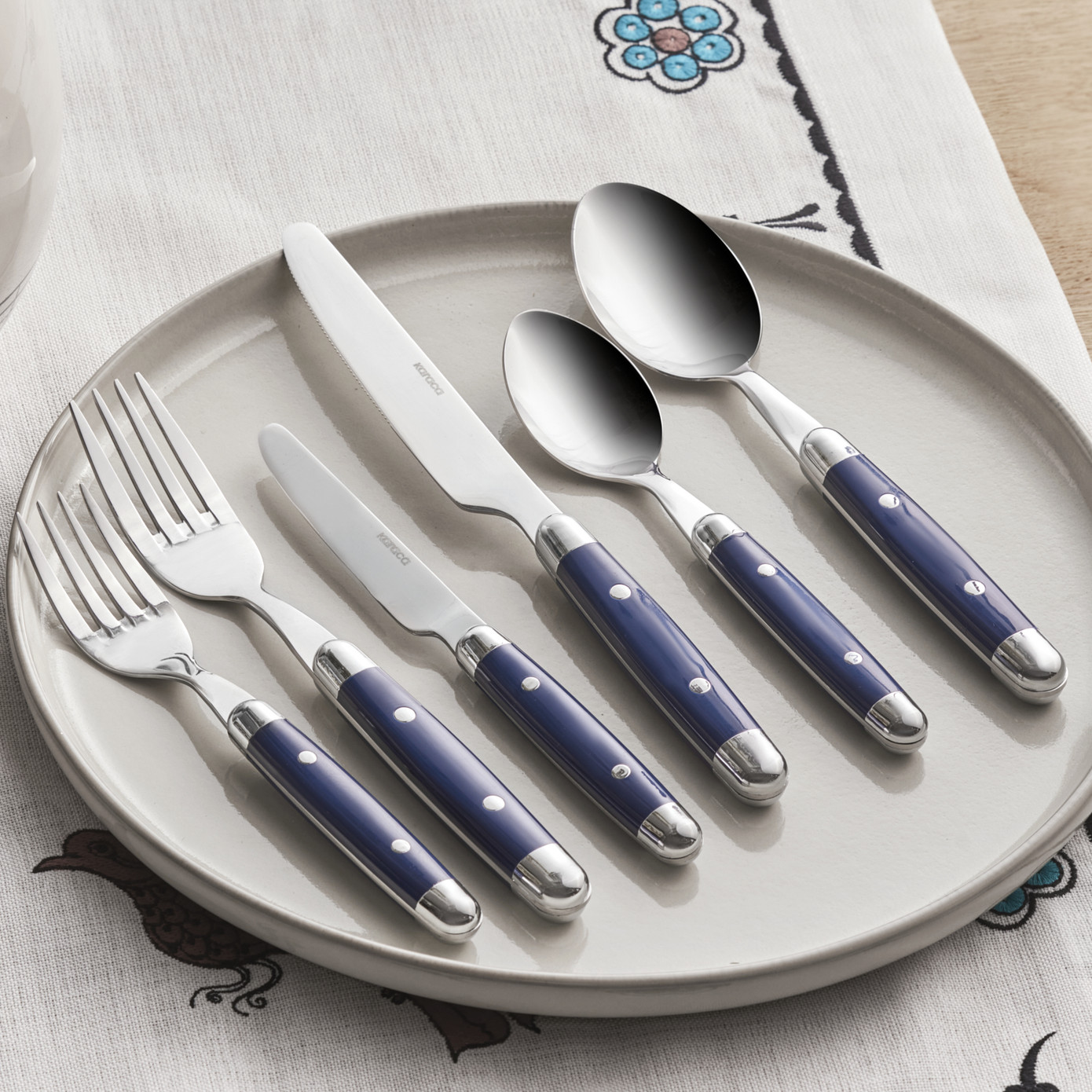 Karaca Alina 36 Pieces Cutlery Set For 6 Persons Blue