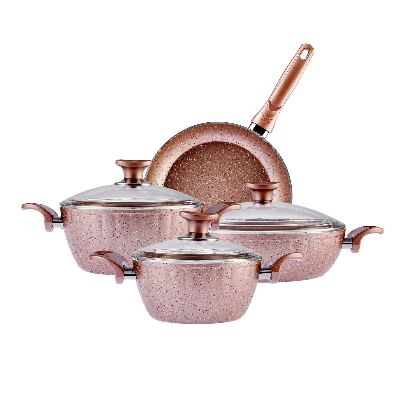 Cookplus Biogranit Dream 7 Piece Cookware Set Rose