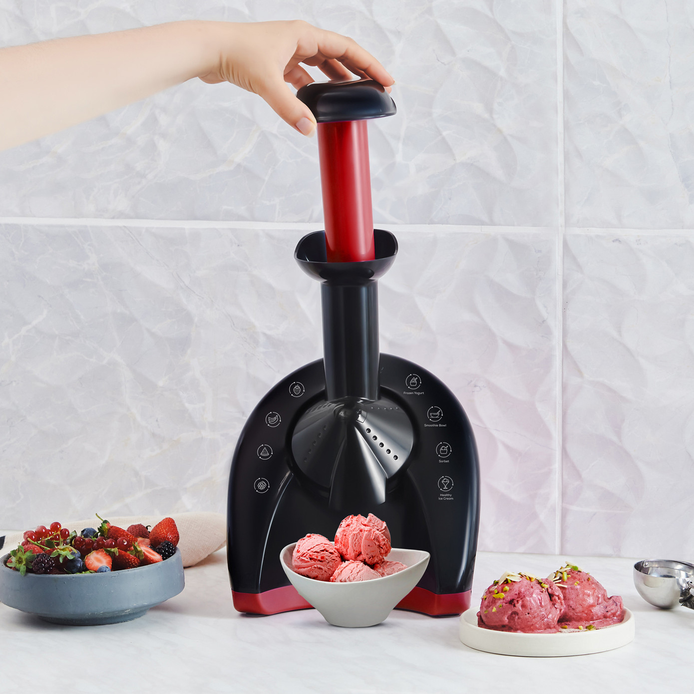 Karaca Frozen Healthy Ice Cream Machine Healthy Ice Cream And Sorbet Machine Cranberry