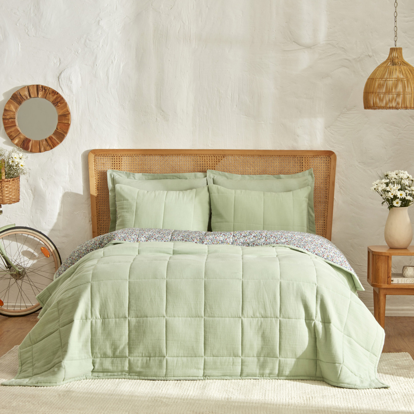 Karaca Home Anna Single Muslin Summer Comfort Green