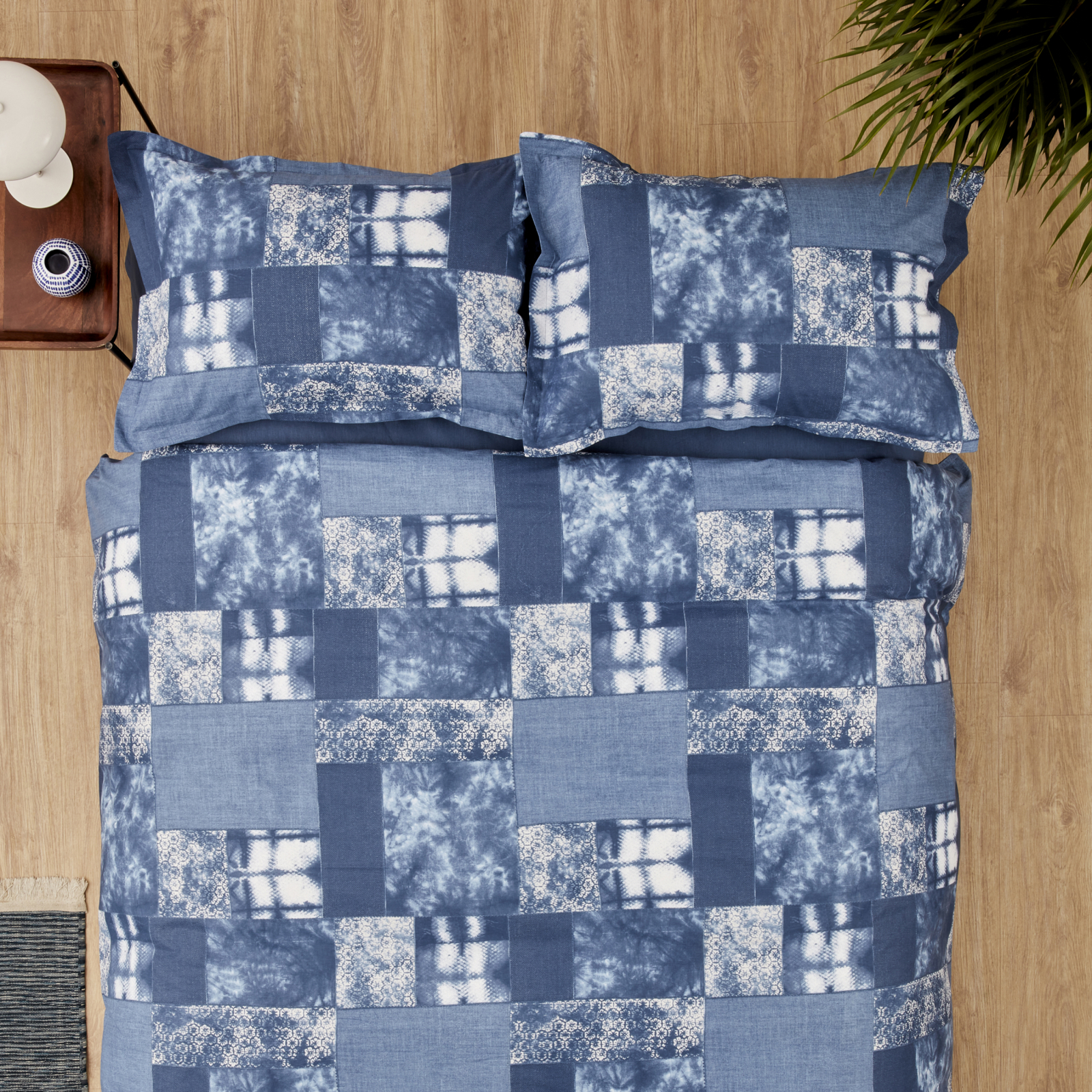 Karaca Home Young Patch Single Duvet Cover Set Blue