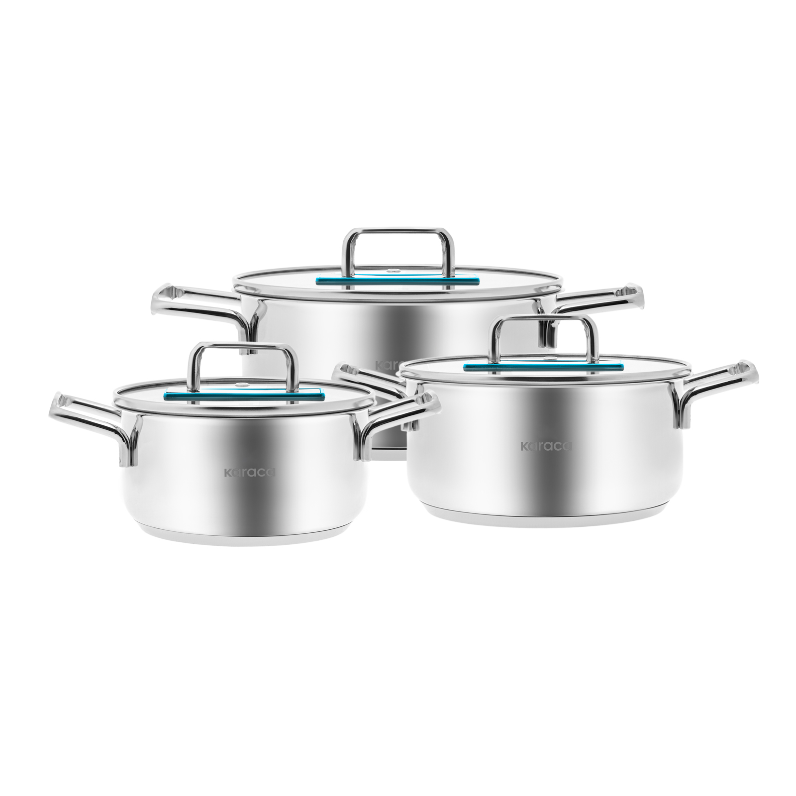 Karaca Arya 6 Piece Midi Steel Cookware Set Blue