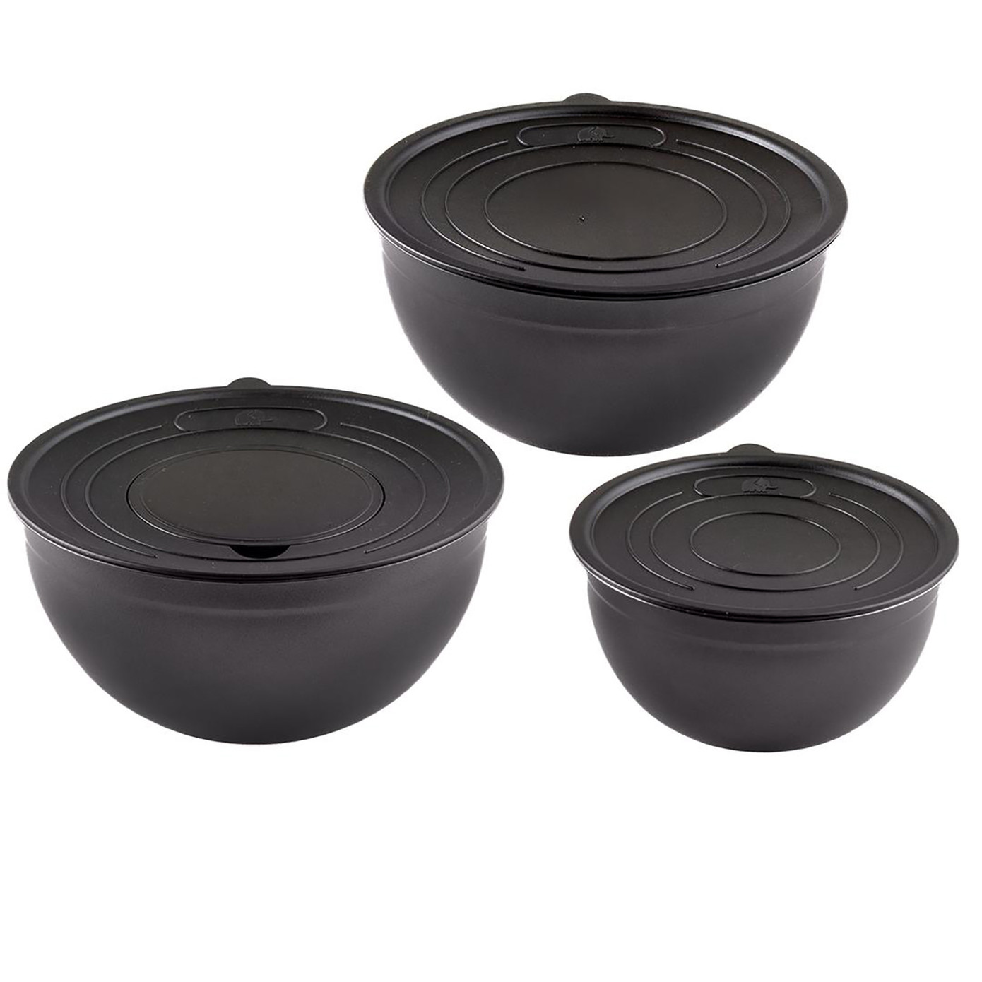 Jumbo Globe 9 Piece Storage Container Set Matte Black