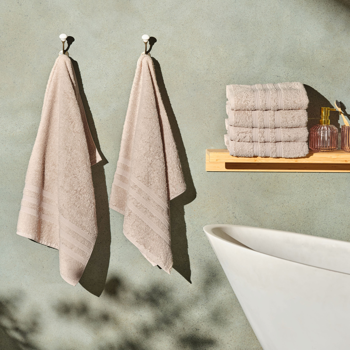 Karaca Home Road Beige 6 Pcs Towel Set 50x90 Cm