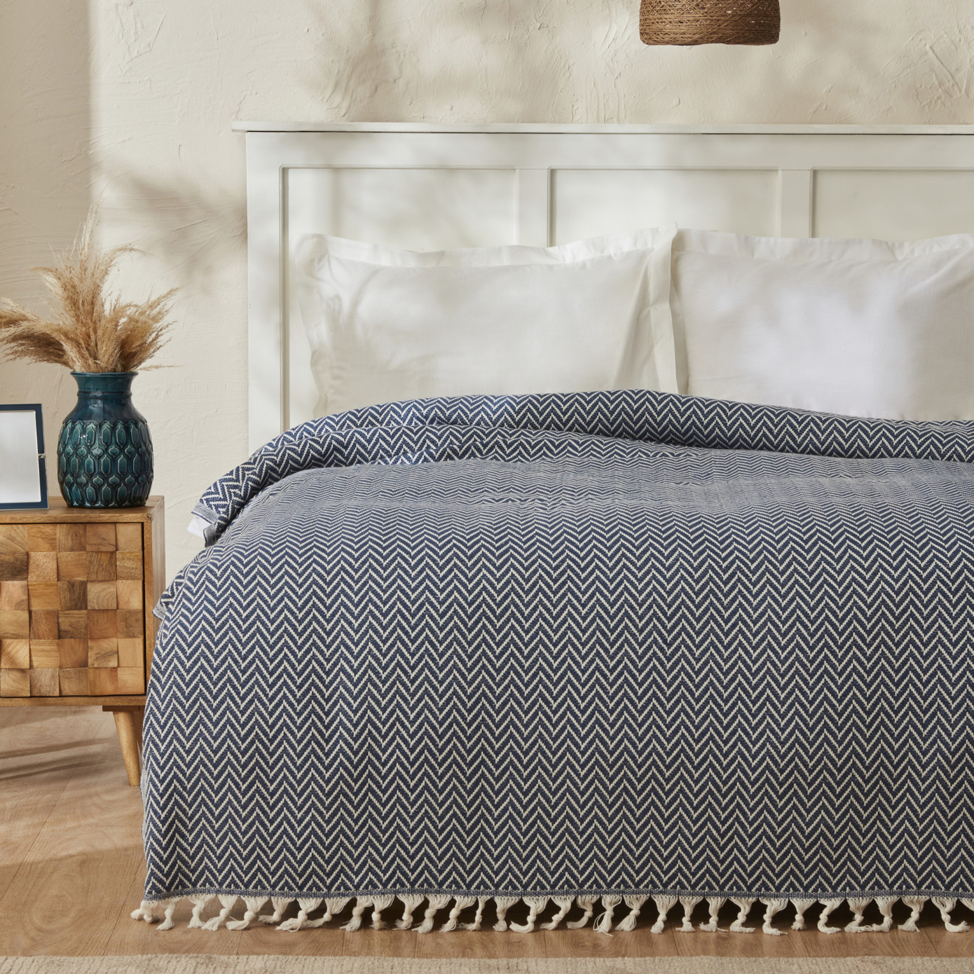 Karaca Home Glitz Single Bedspread Indigo