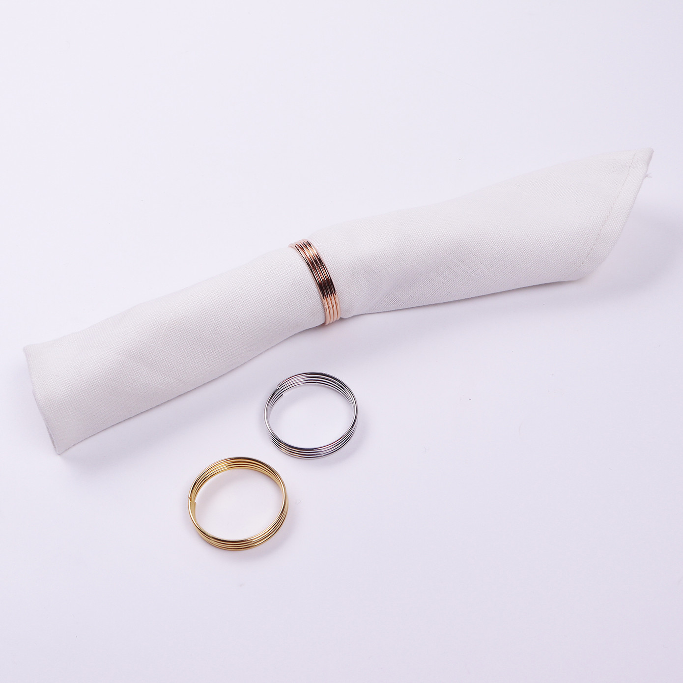 Karaca Home Strip 12 Pcs Napkin Ring Rose Gold