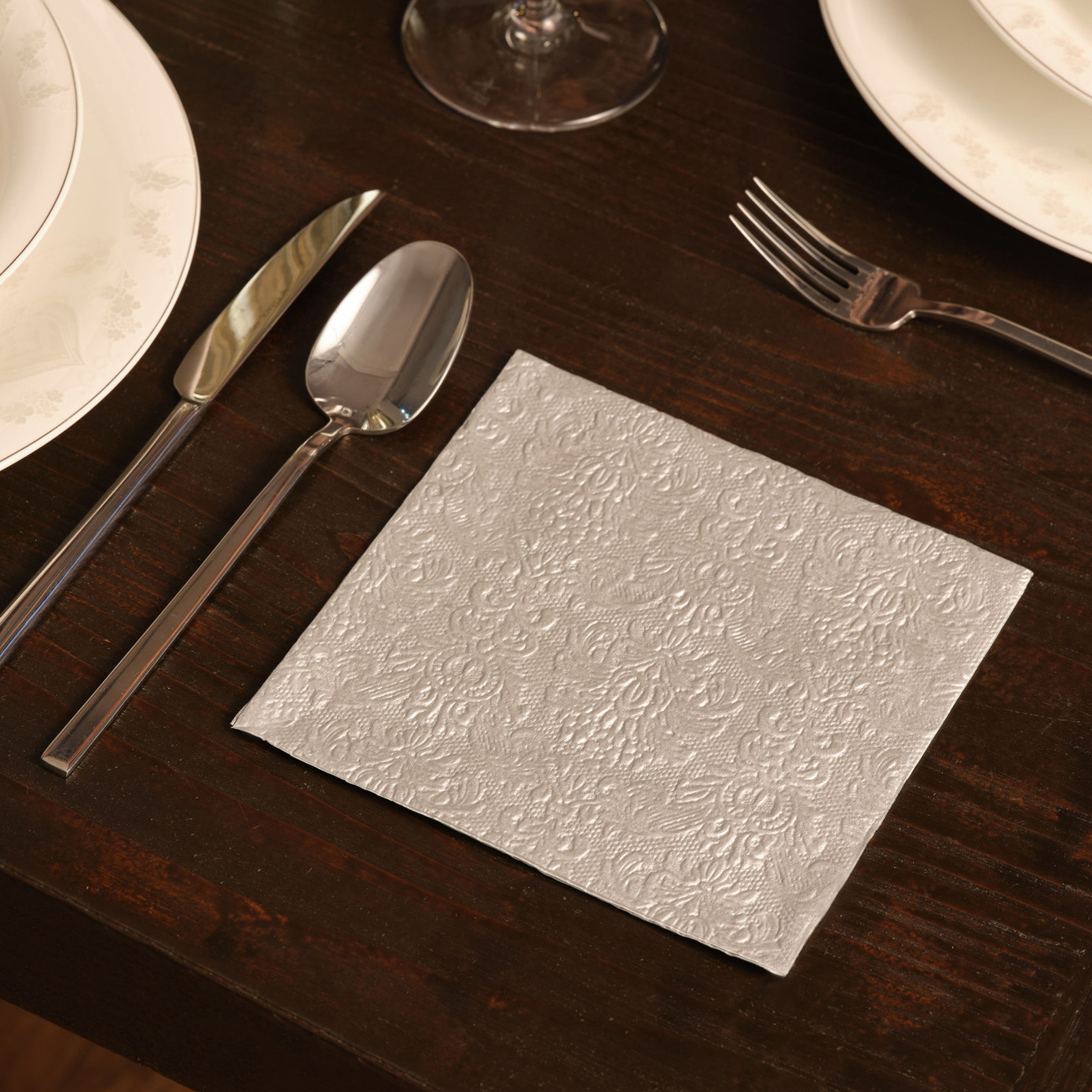 Karaca Home New Year Elegance Silver 20 Pcs Paper Napkin